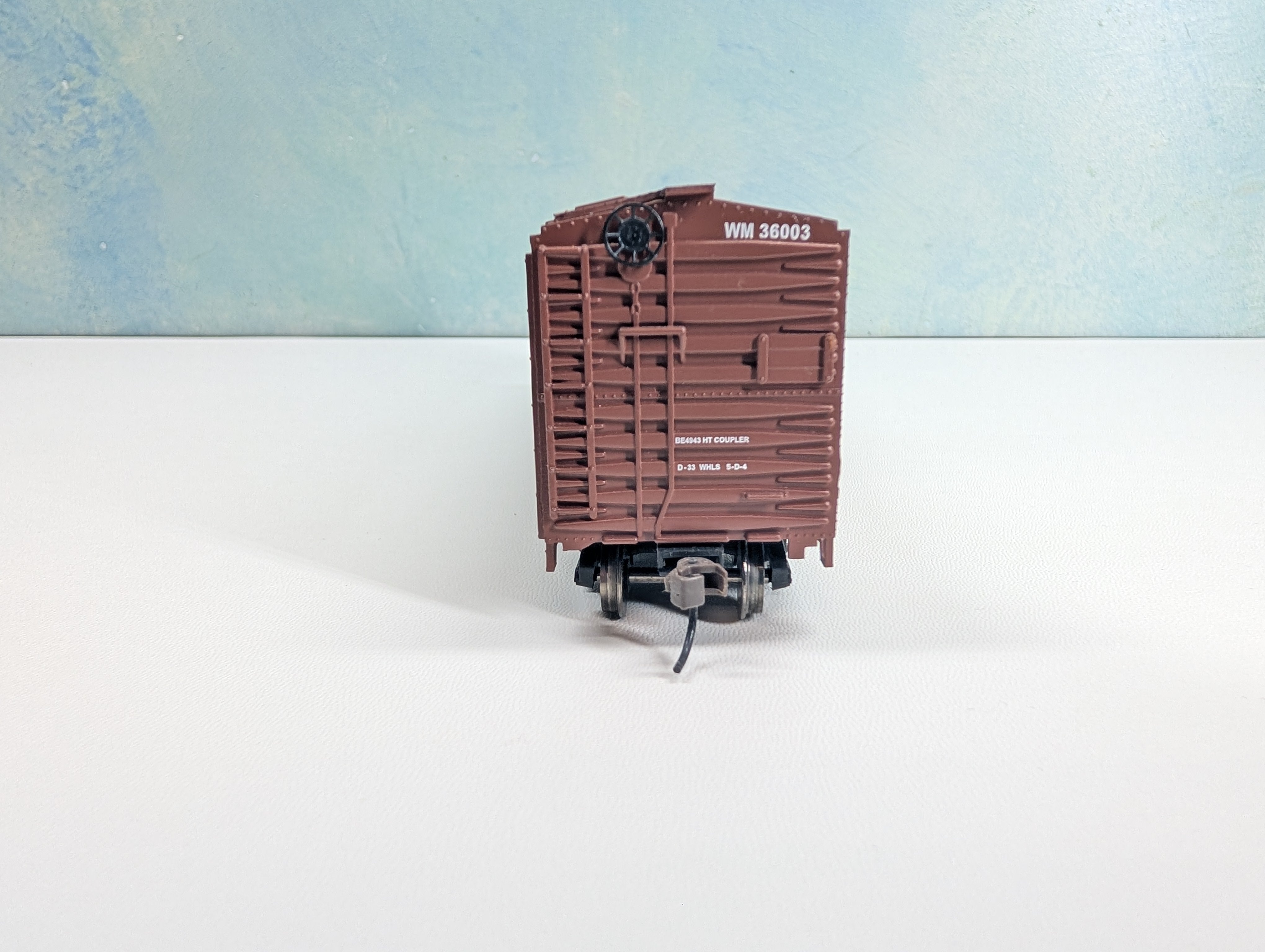 USED Bachmann HO Scale 50' Box Car Western Maryland WM #36003 Metal Wheels