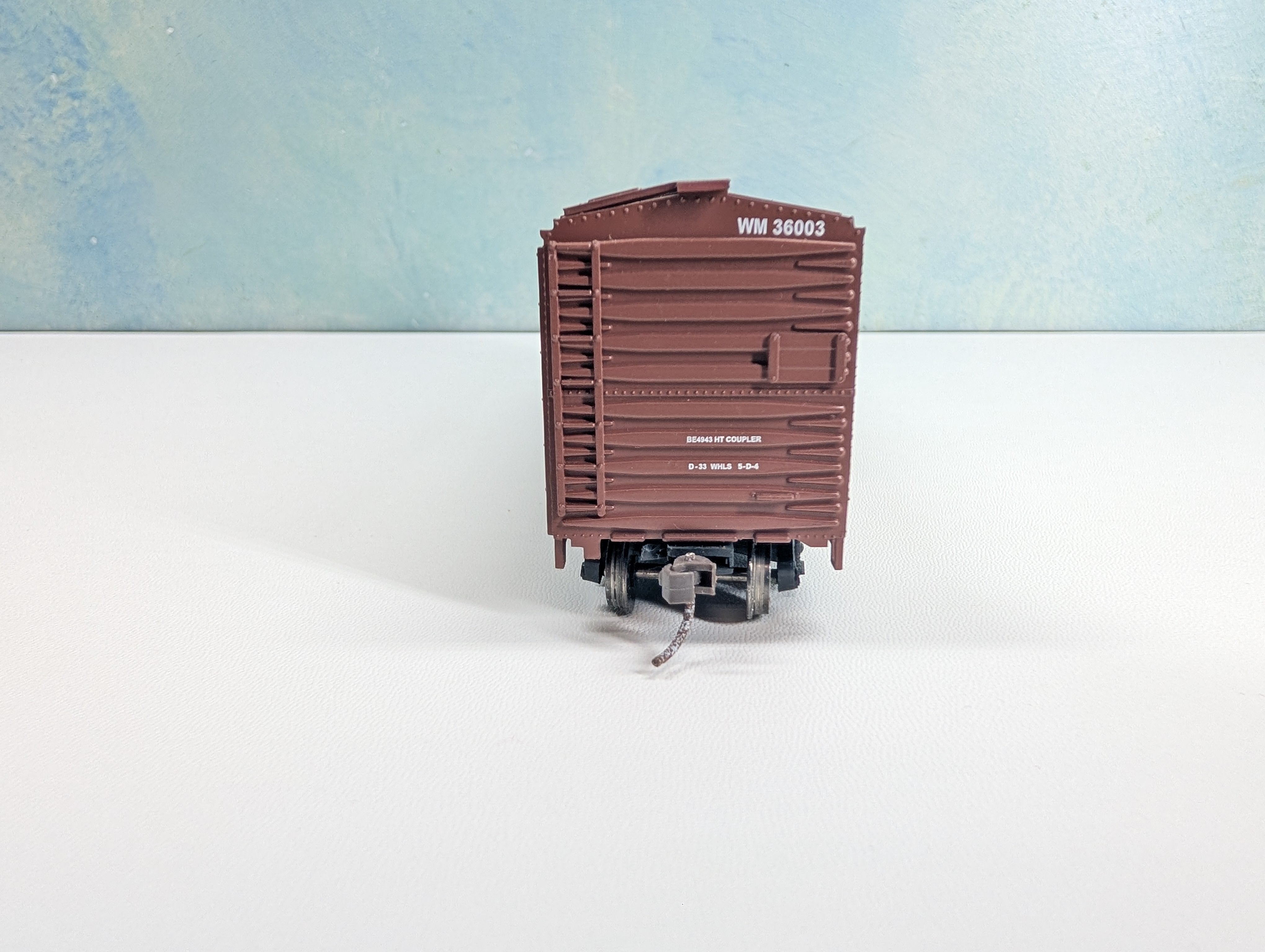 USED Bachmann HO Scale 50' Box Car Western Maryland WM #36003 Metal Wheels
