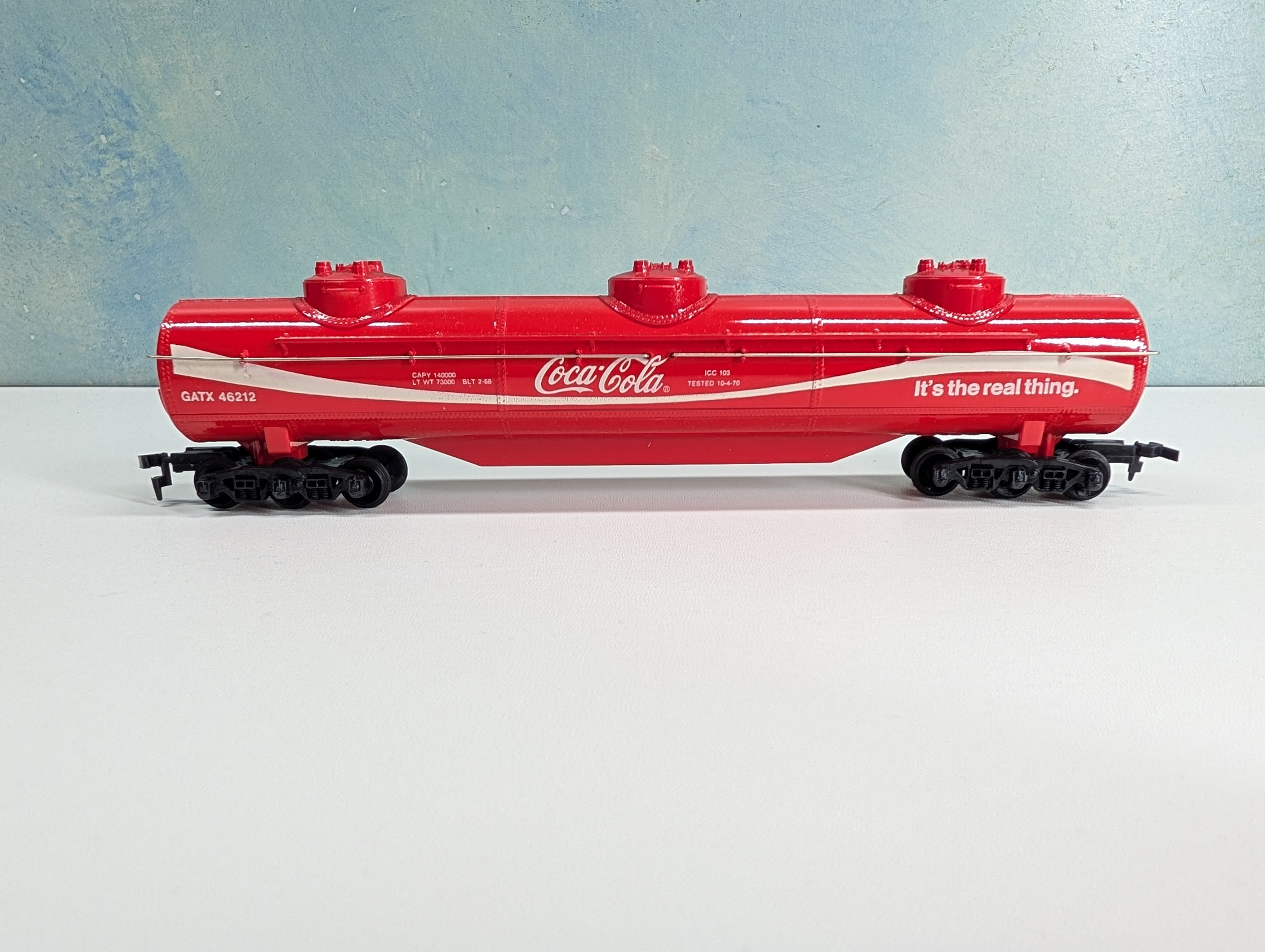 USED Tyco HO Scale 62' Triple Dome Tank Car Coca-Cola GATX #46212
