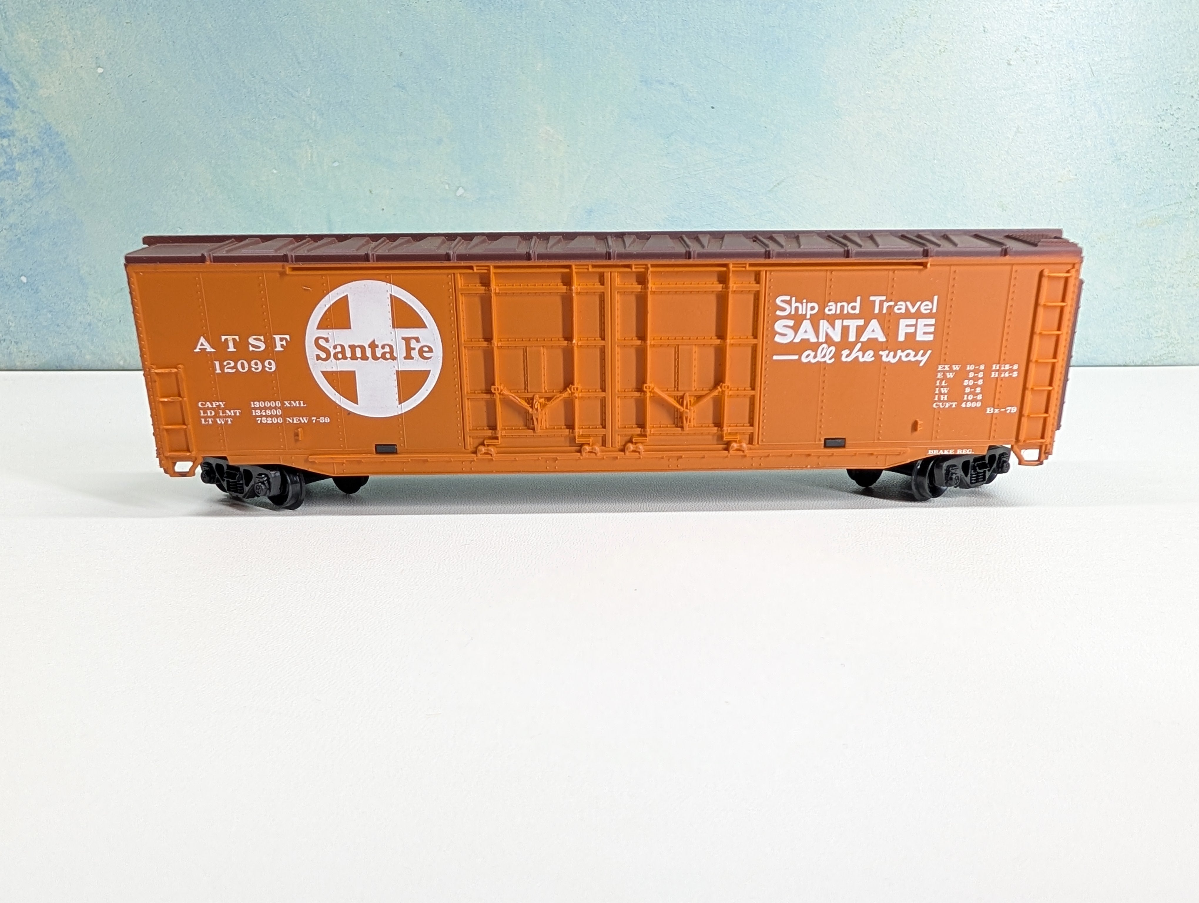 USED PEMCO HO Scale 50' Box Car Santa Fe ATSF #12099