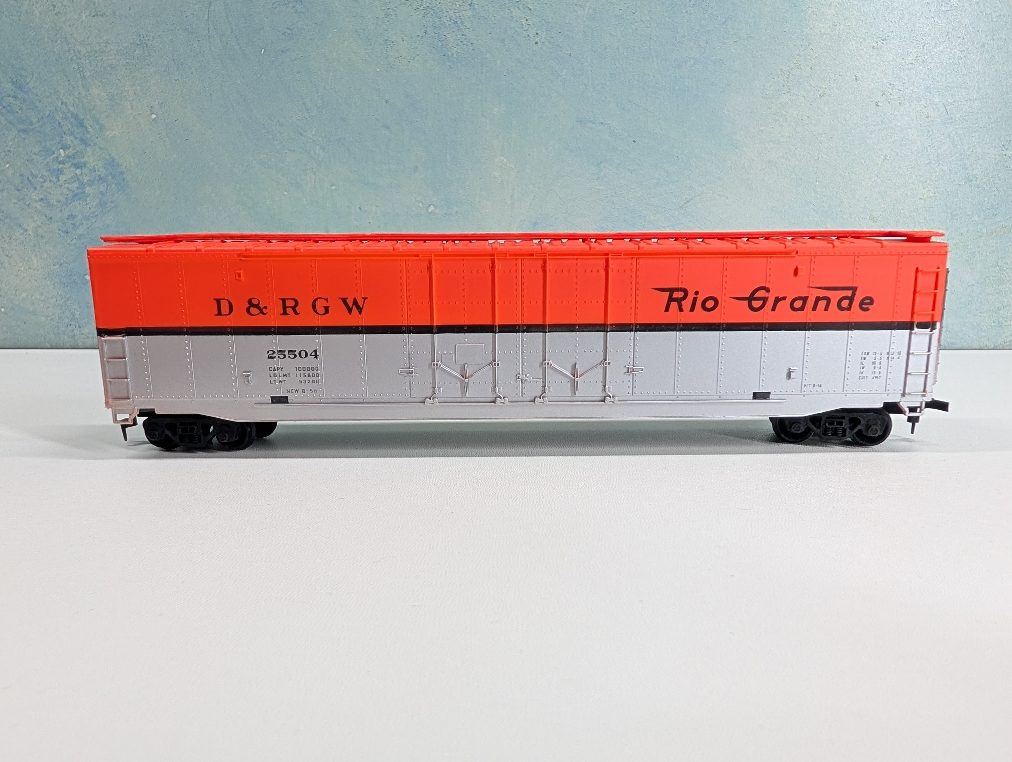 USED PEMCO HO Scale 60' Box Car Rio Grande D&RGW #25504