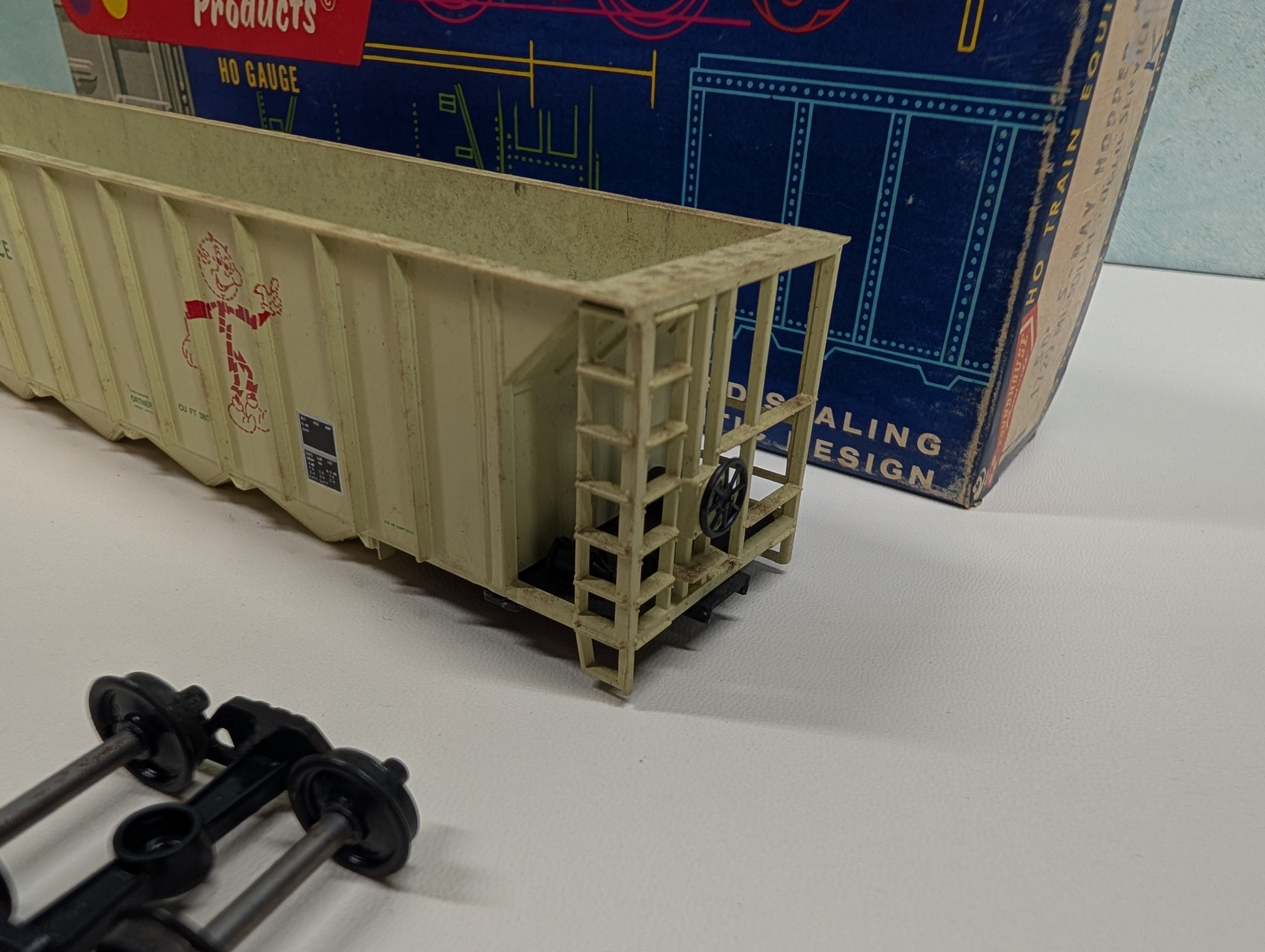 USED Roundhouse 1729 HO Scale 50' 5-Bay Hopper Missouri Public Service MPSX #1078 KIT