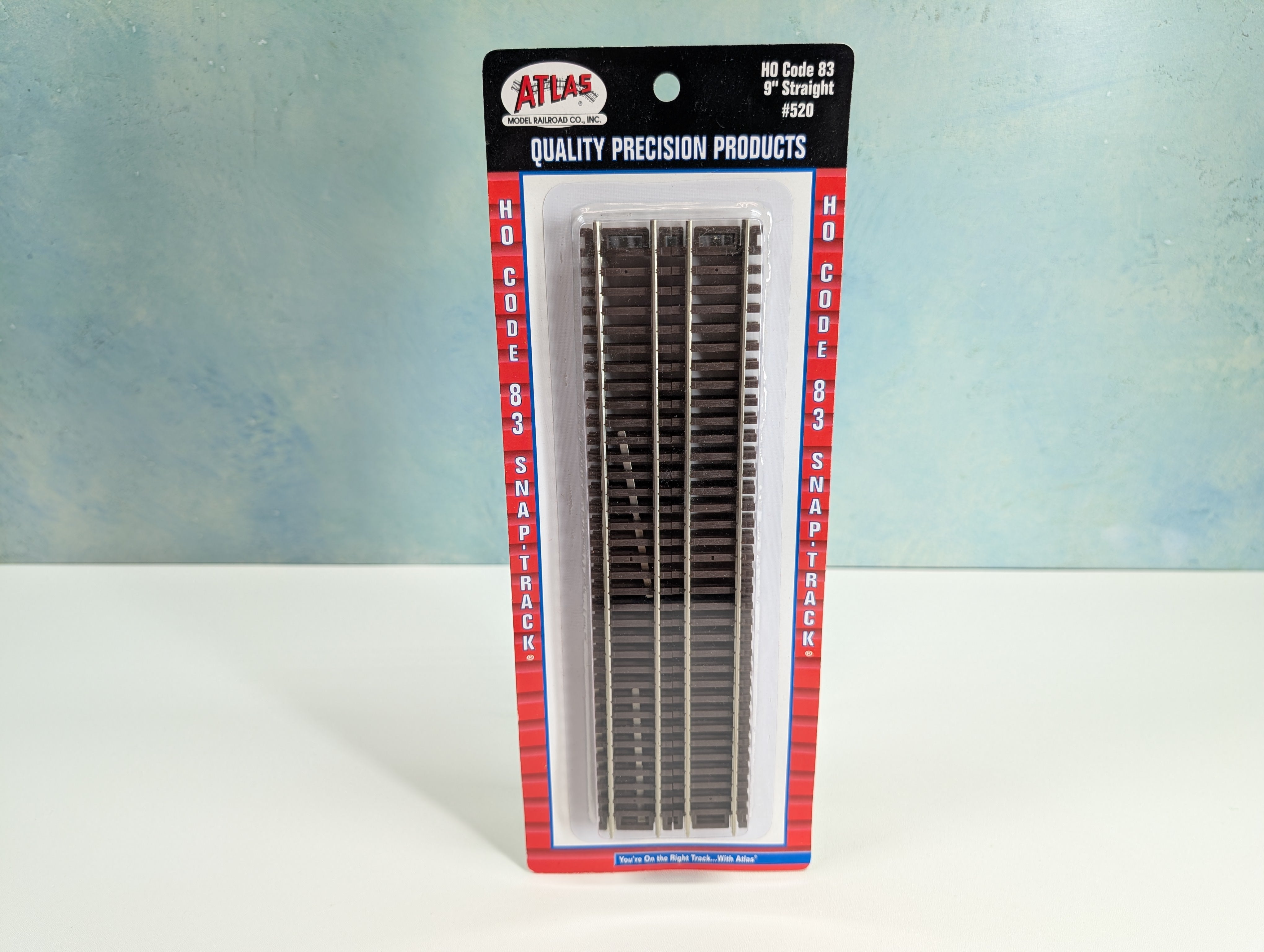 Atlas 520 HO Scale 9" Straight Nickel Silver Code 83 Track (6 pcs)