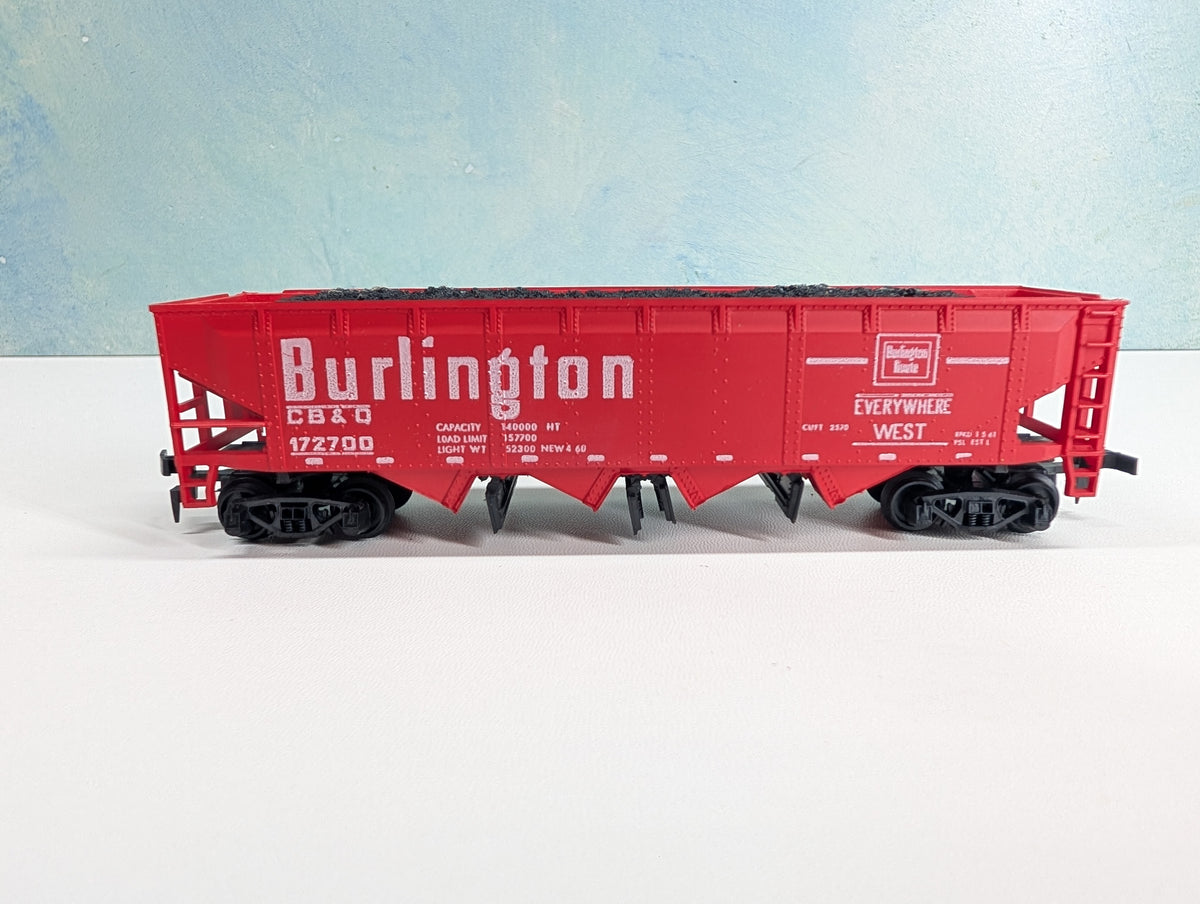 USED HO Scale Operating Quad Hopper w/ Load Burlington CB&Q #172700