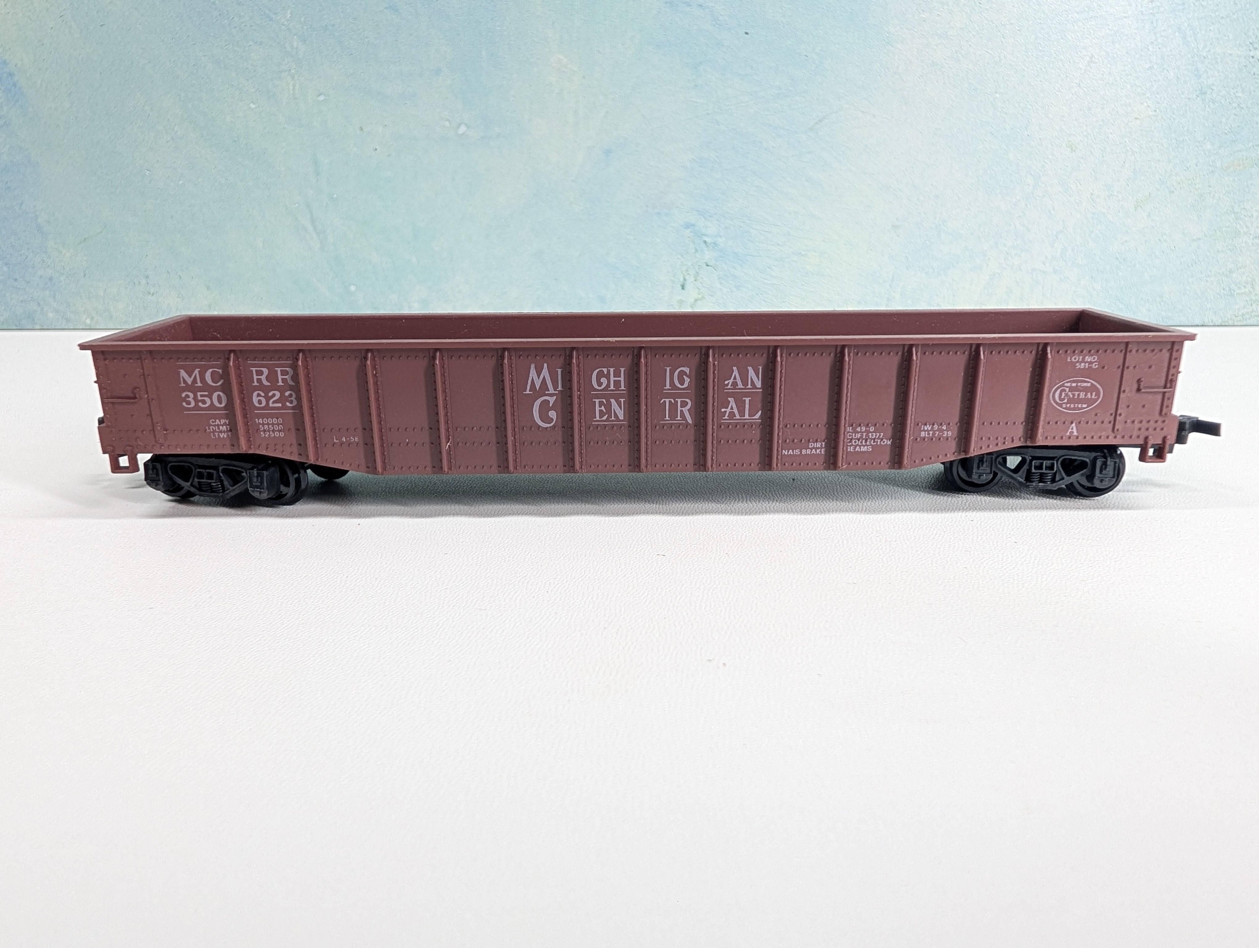 USED AHM HO Scale 50' Gondola Michigan Central MCRR #350623