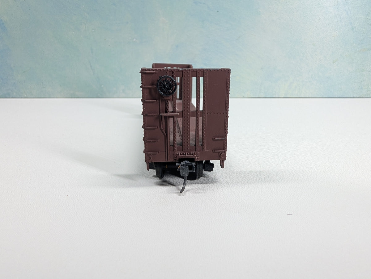 USED Athearn HO Scale 40' Bulkhead Flat Car Southern Pacific SP #23507 Brown