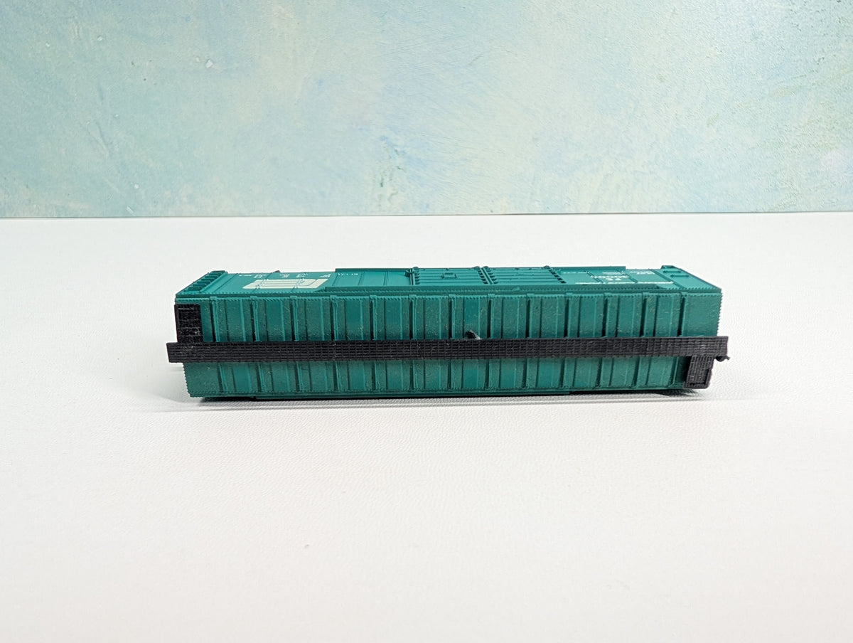 USED Postage Stamp Trains Aurora N Scale 50' DD Box Car Penn Central PC #80006