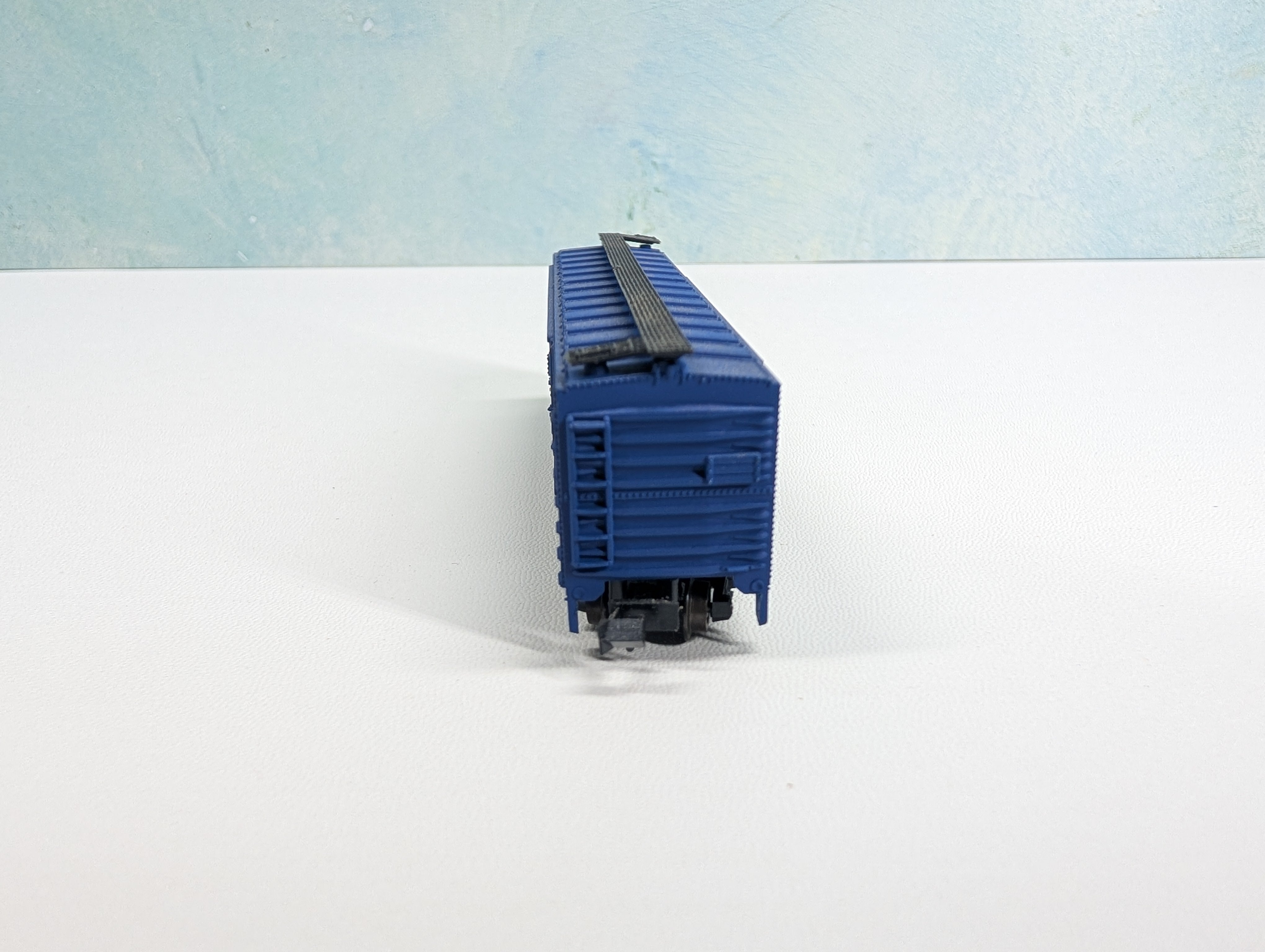 USED Postage Stamp Trains Aurora N Scale 50' DD Box Car Port Huron & Detroit PHD #1347