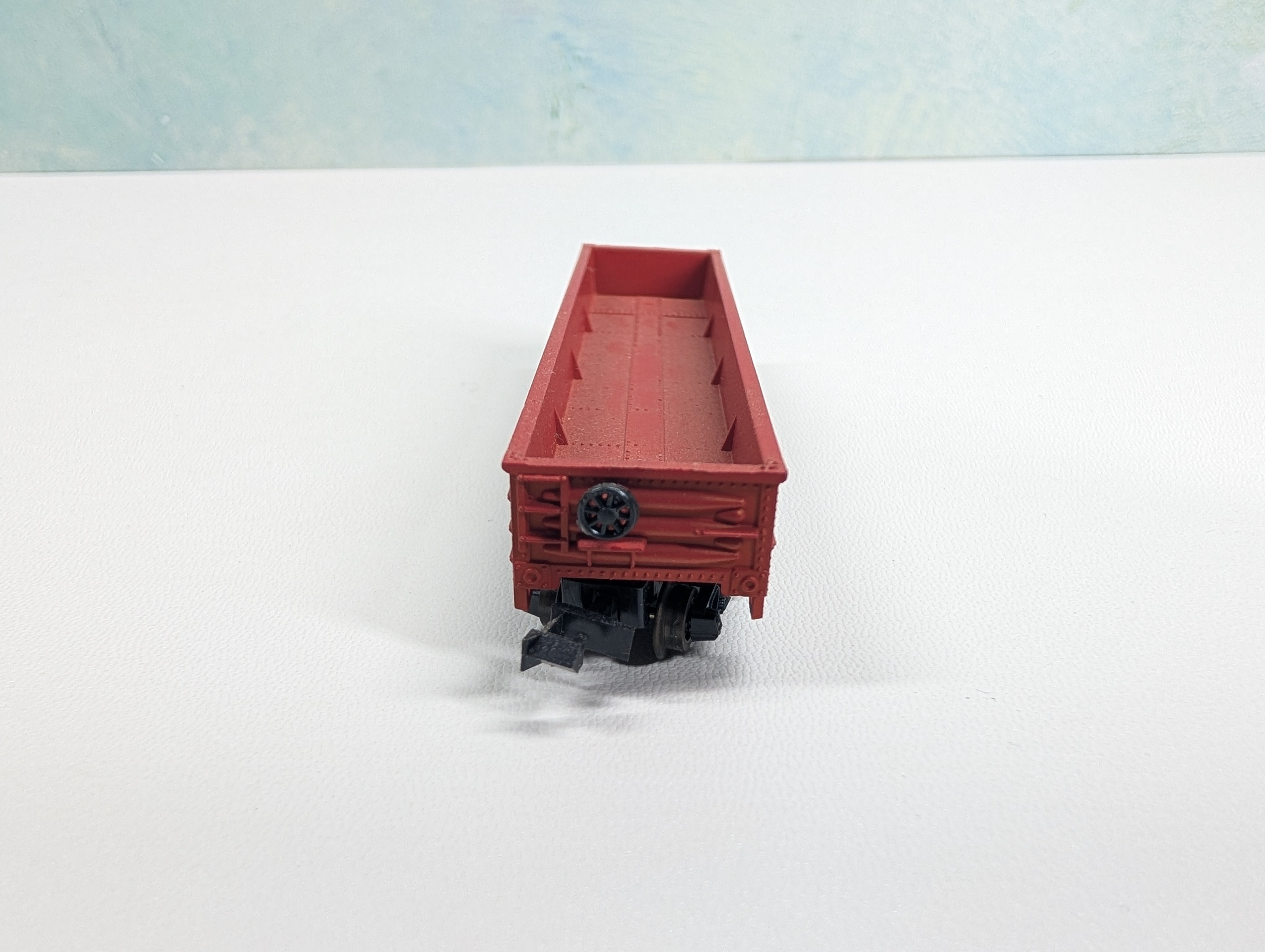 USED Postage Stamp Trains Aurora N Scale Gondola Burlington CB&Q #83116