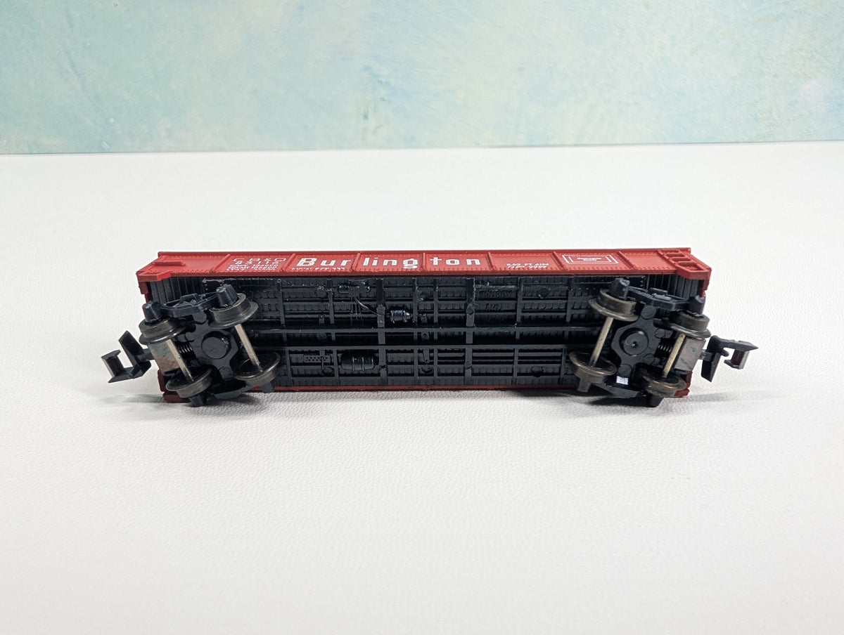 USED Postage Stamp Trains Aurora N Scale Gondola Burlington CB&Q #83116