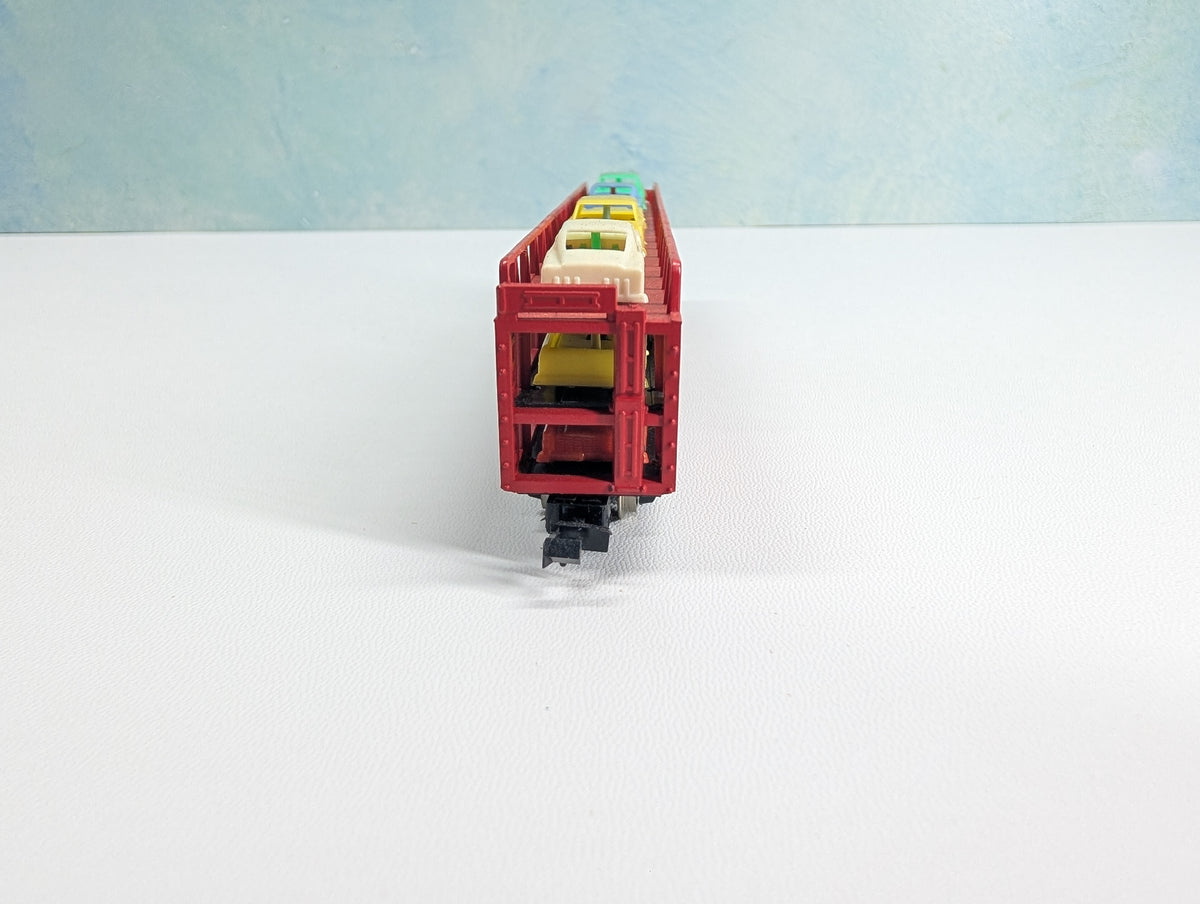 USED TRIX N Scale Auto Transporter w/ Vehicles Great Northern TTX #71014