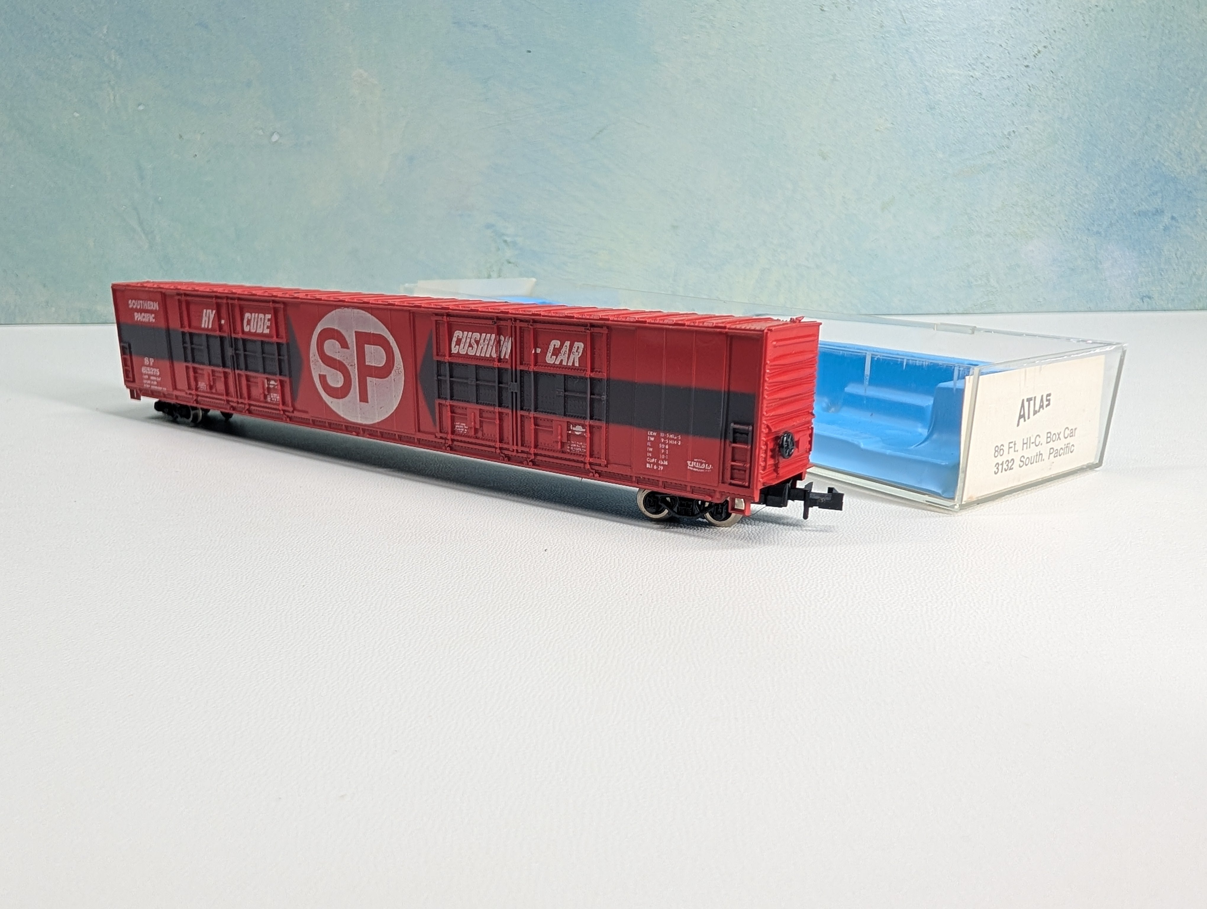 USED Atlas 3132 N Scale 86' HI-Cube Box Car Southern Pacific SP #615275