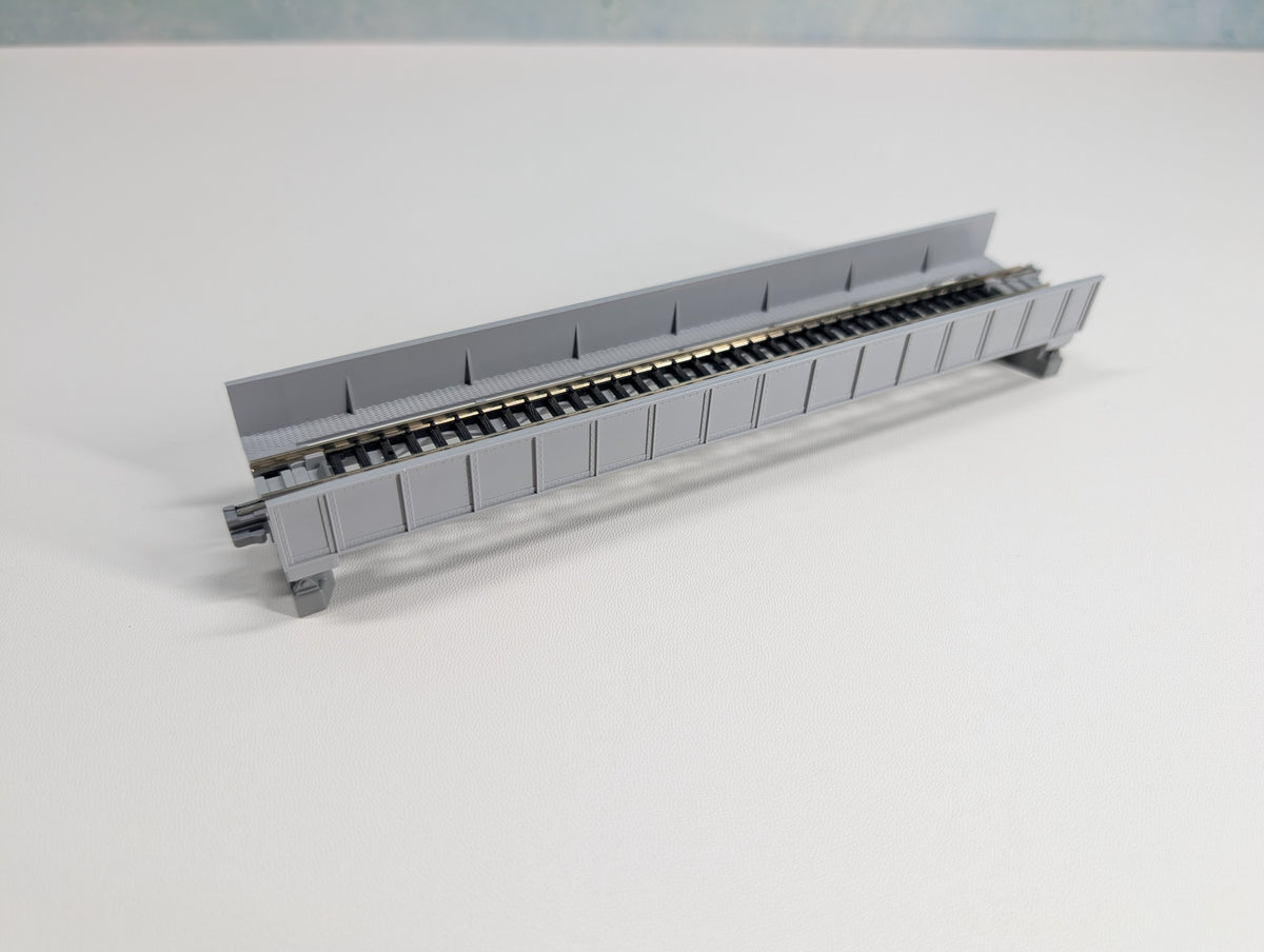 USED KATO 20-452 N Scale Single Plate Girder Bridge, Gray, Straight (186mm, 7 5/16") Unitrack, Code 80