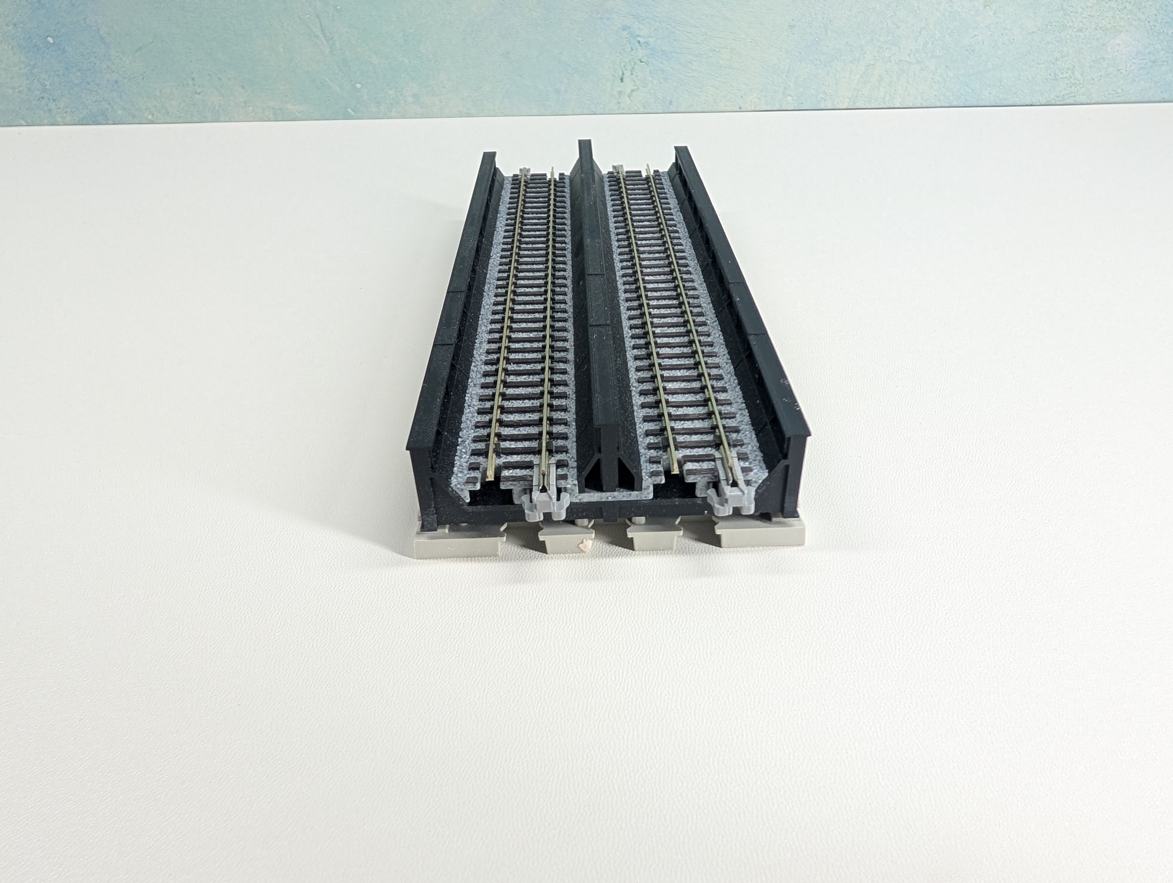 USED KATO 20-458 N Scale Double Track Plate Girder Bridge, Black, (186mm, 7 5/16") Unitrack, Code 80