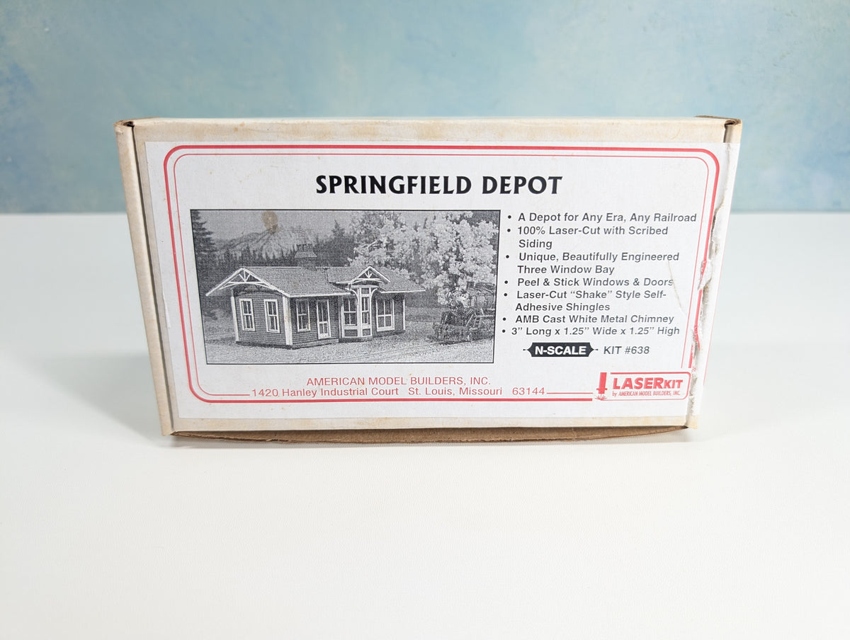 USED LaserKit 638 N Scale Springfield Depot KIT