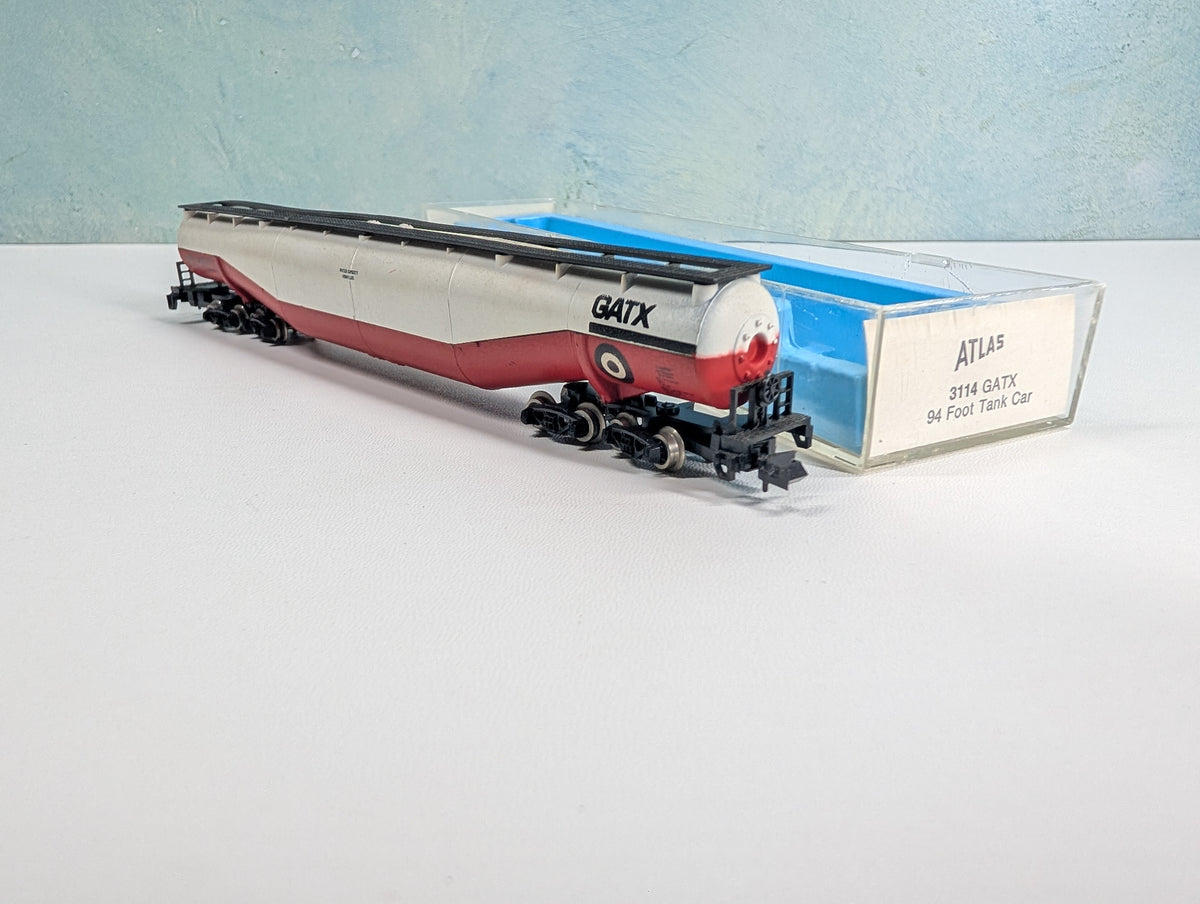 USED Atlas 3114 N Scale 94' Jumbo Tank Car GATX #96500