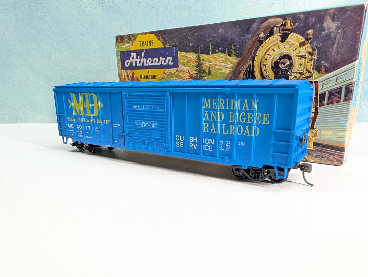 USED Athearn HO Scale 50' ACF Rail Box Type Box Car Meridian and Bigbee Railroad MB #4017 Bev-Bel