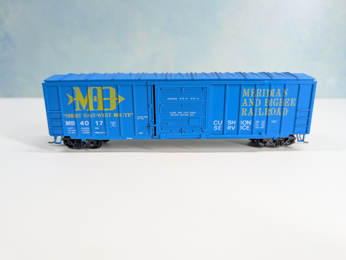 USED Athearn HO Scale 50' ACF Rail Box Type Box Car Meridian and Bigbee Railroad MB #4017 Bev-Bel