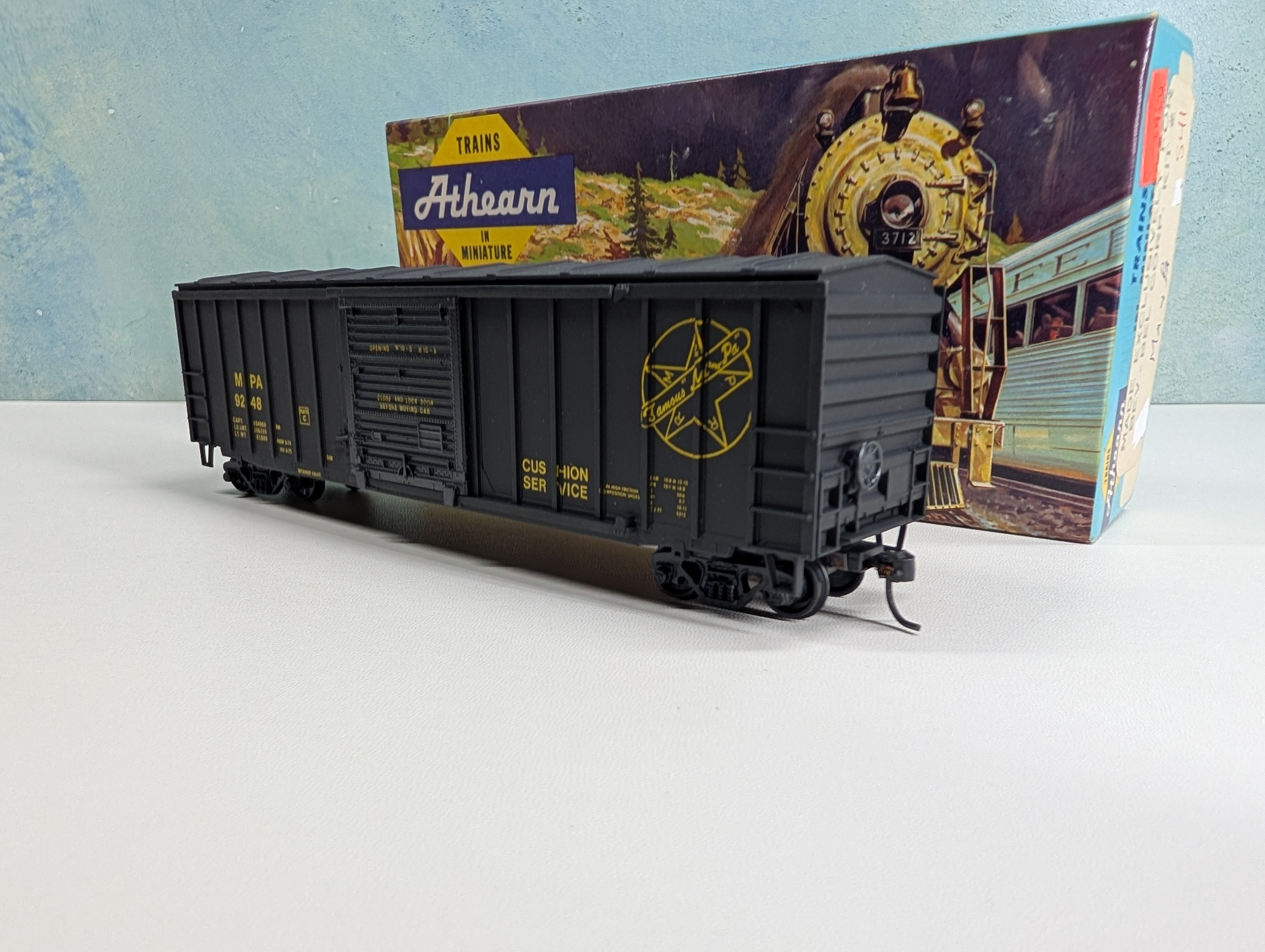 USED Athearn HO Scale 50' ACF Rail Box Type Box Car Maryland & Pennsylvania MPA #9248 Bev-Bel