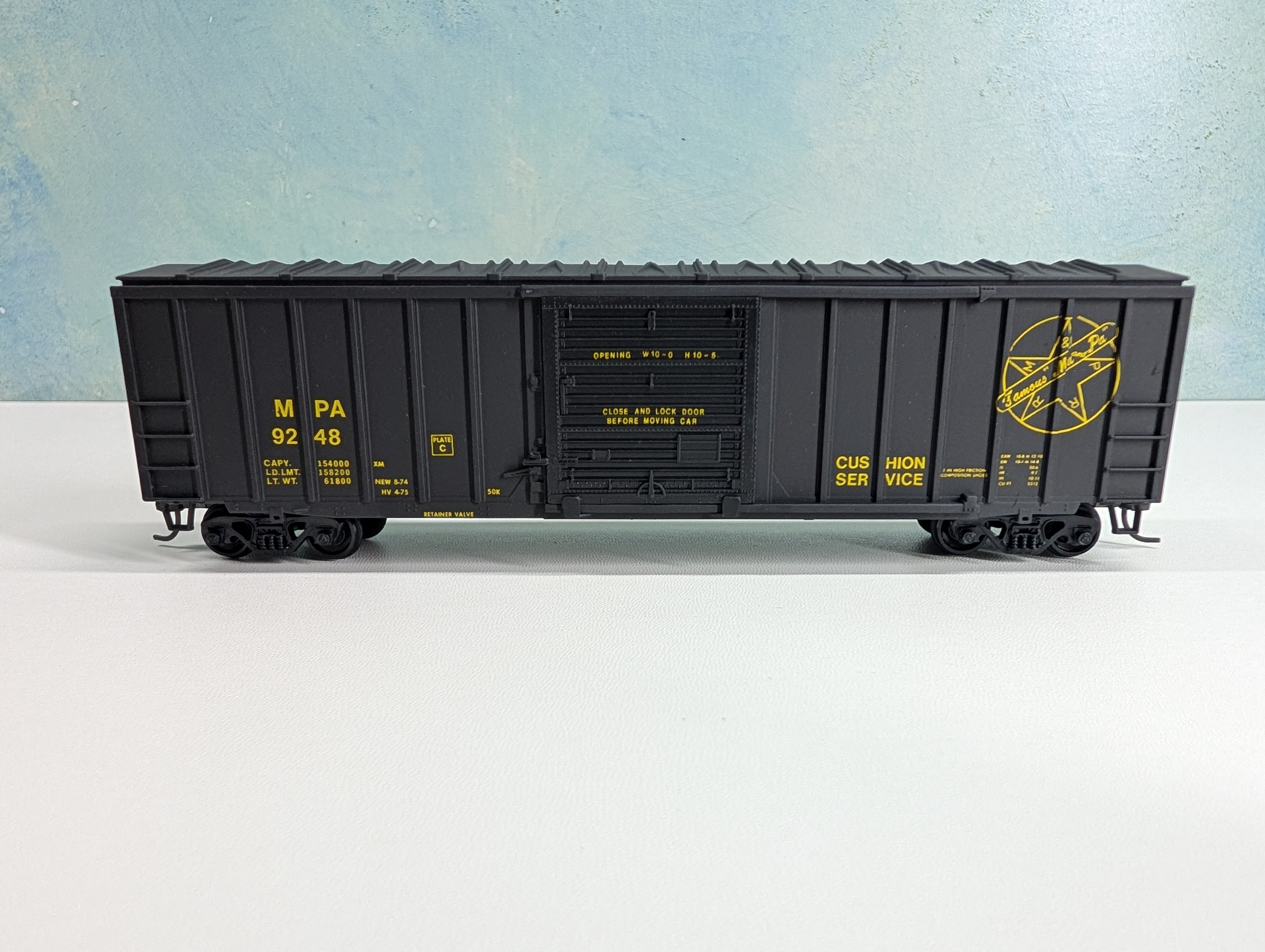 USED Athearn HO Scale 50' ACF Rail Box Type Box Car Maryland & Pennsylvania MPA #9248 Bev-Bel