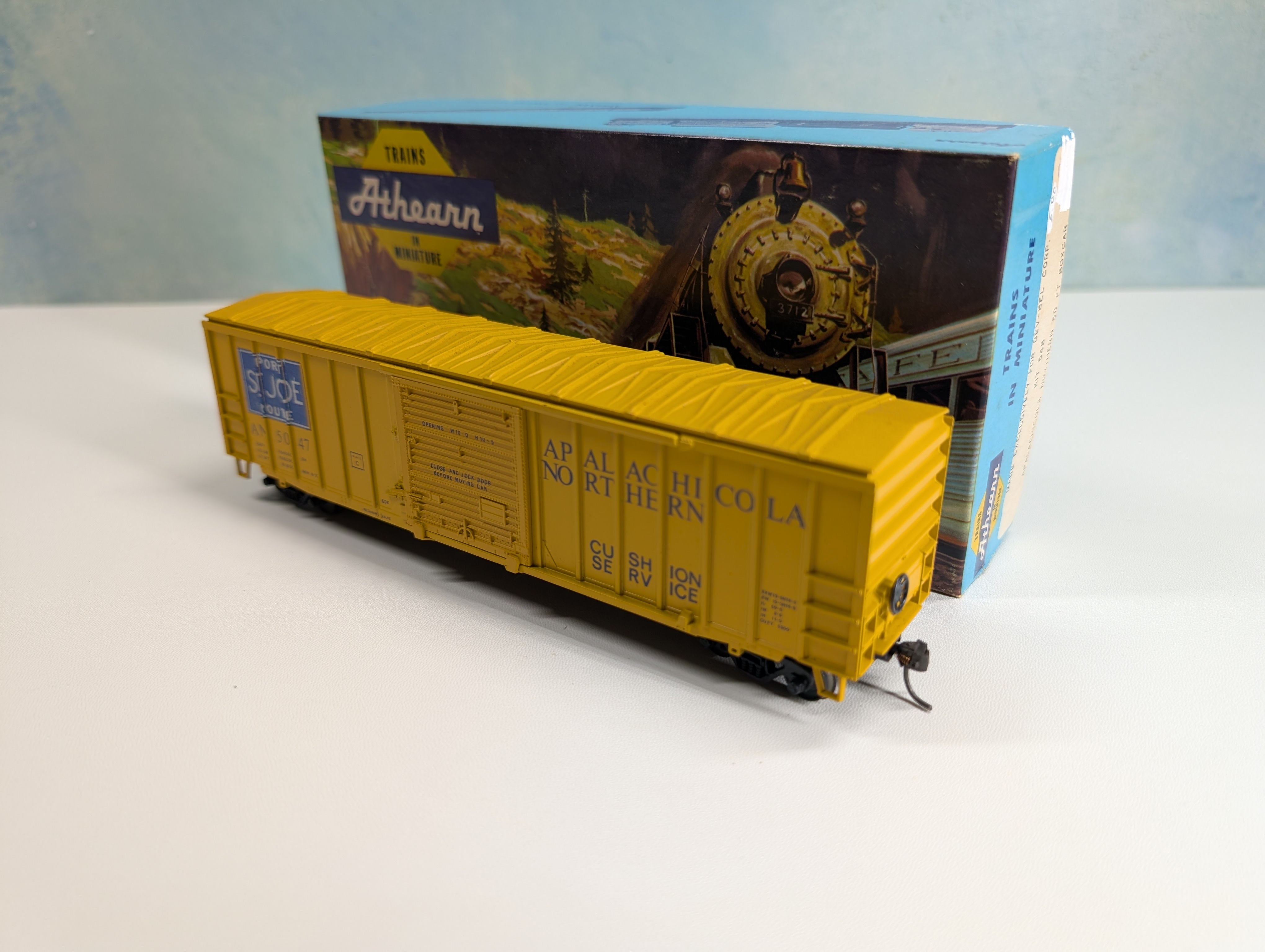 USED Athearn HO Scale 50' ACF Rail Box Type Box Car Apalachicola Northern AN #5047 Bev-Bel