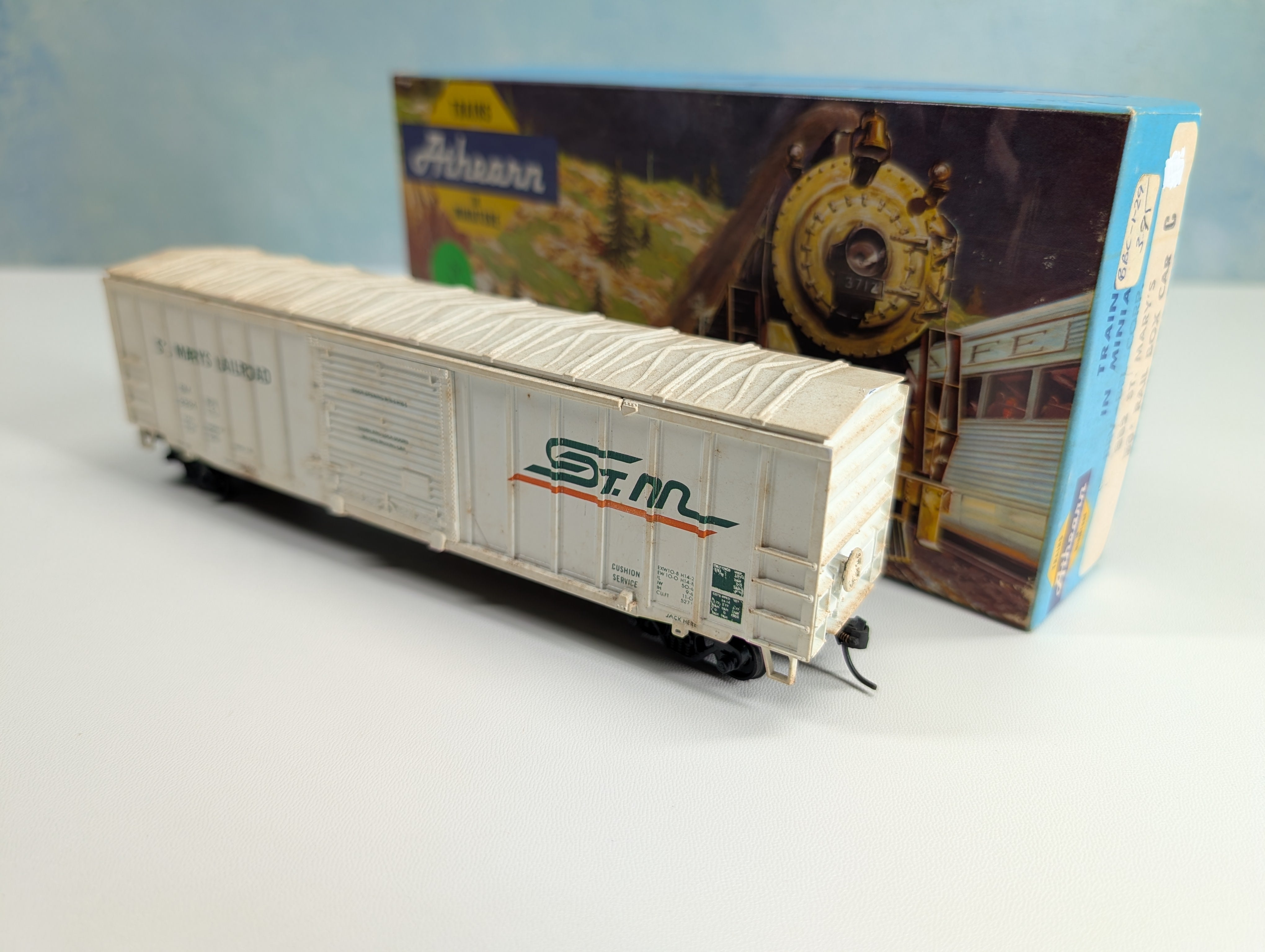 USED Athearn HO Scale 50' ACF Rail Box Type Box Car St. Mary's Railroad SM #3394 Bev-Bel