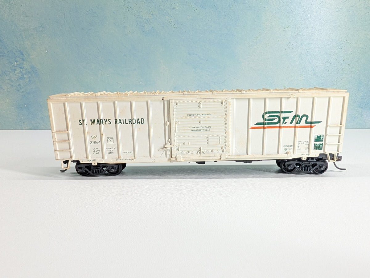 USED Athearn HO Scale 50' ACF Rail Box Type Box Car St. Mary's Railroad SM #3394 Bev-Bel