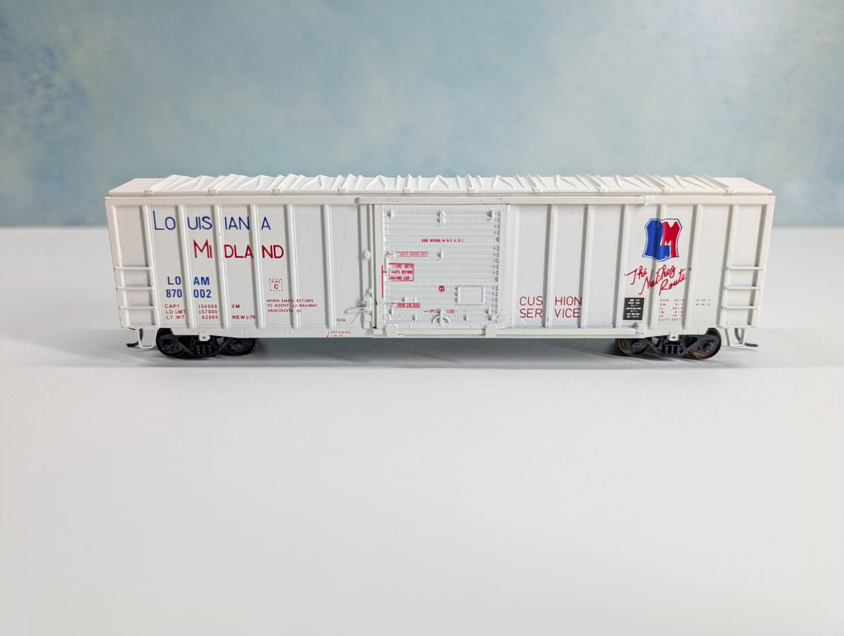 USED Athearn HO Scale 50' ACF Rail Box Type Box Car Louisiana Midland LOAM #870002 Bev-Bel