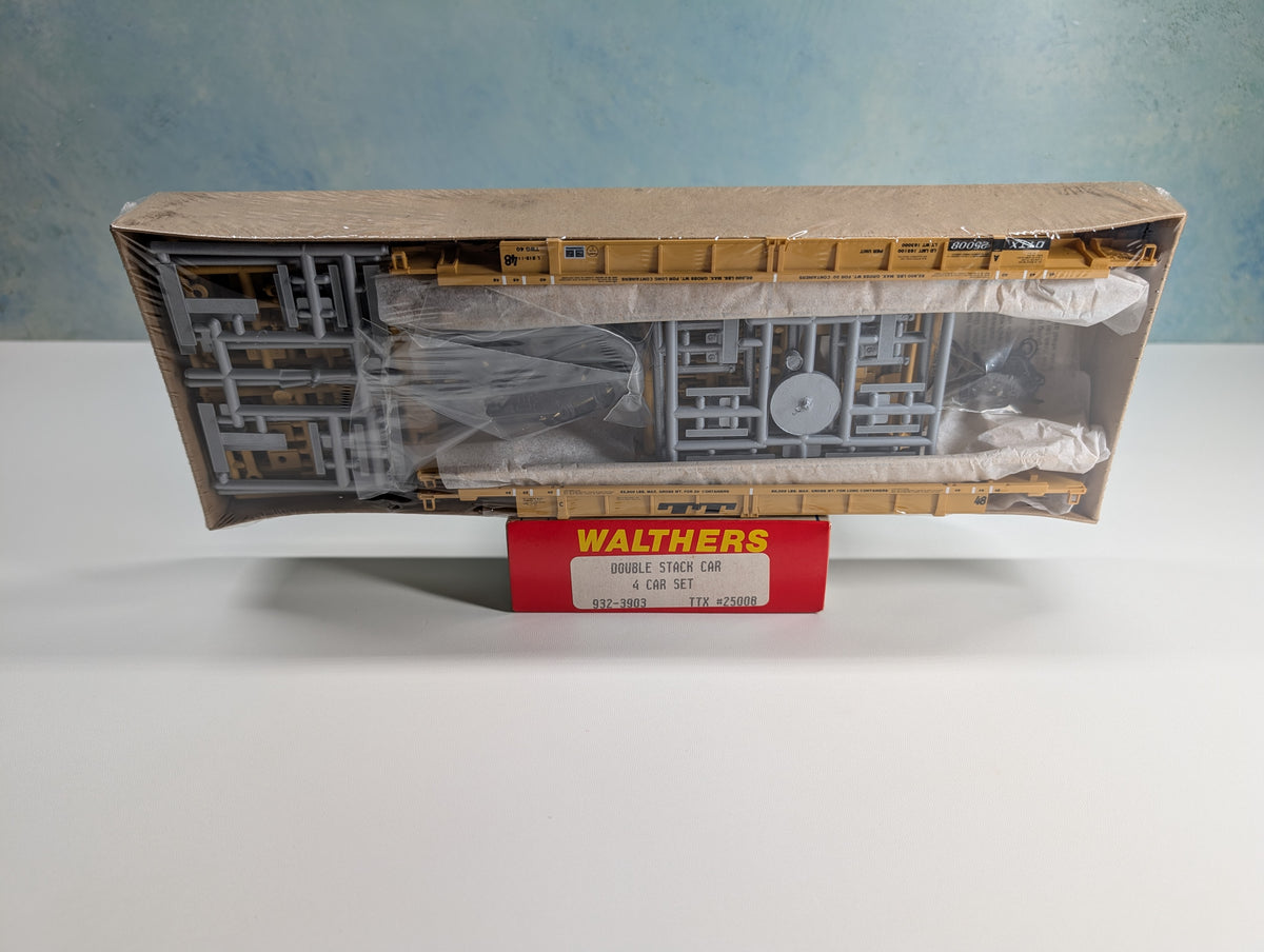 USED Walthers 932-3903 HO Scale 4 Unit Double Stack Car Trailer Train DTTX #25008 Sealed KIT