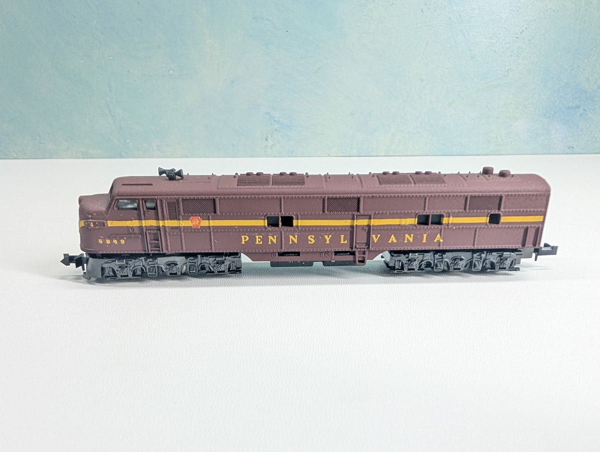 USED Atlas #4076-30 N Scale EMD E7 Diesel Locomotive, Custom Paint/Decal Pennsylvania PRR #5849 Runs Great! DC