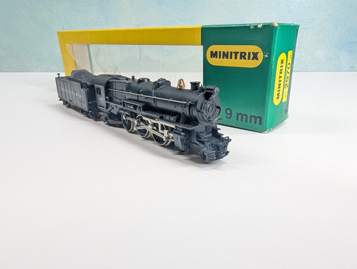 USED Trix N Scale 4-6-2 Steam Engine w/ Tender Pennsylvania #5495 Parts/Repairs