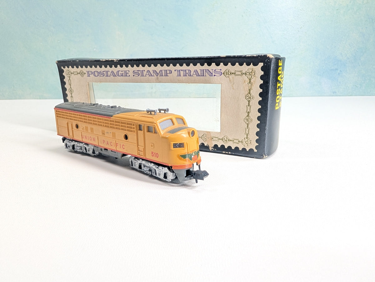 USED Postage Stamp Trains Aurora 4861 N Scale Diesel Locomotive Union Pacific UP #510 Parts/Repairs