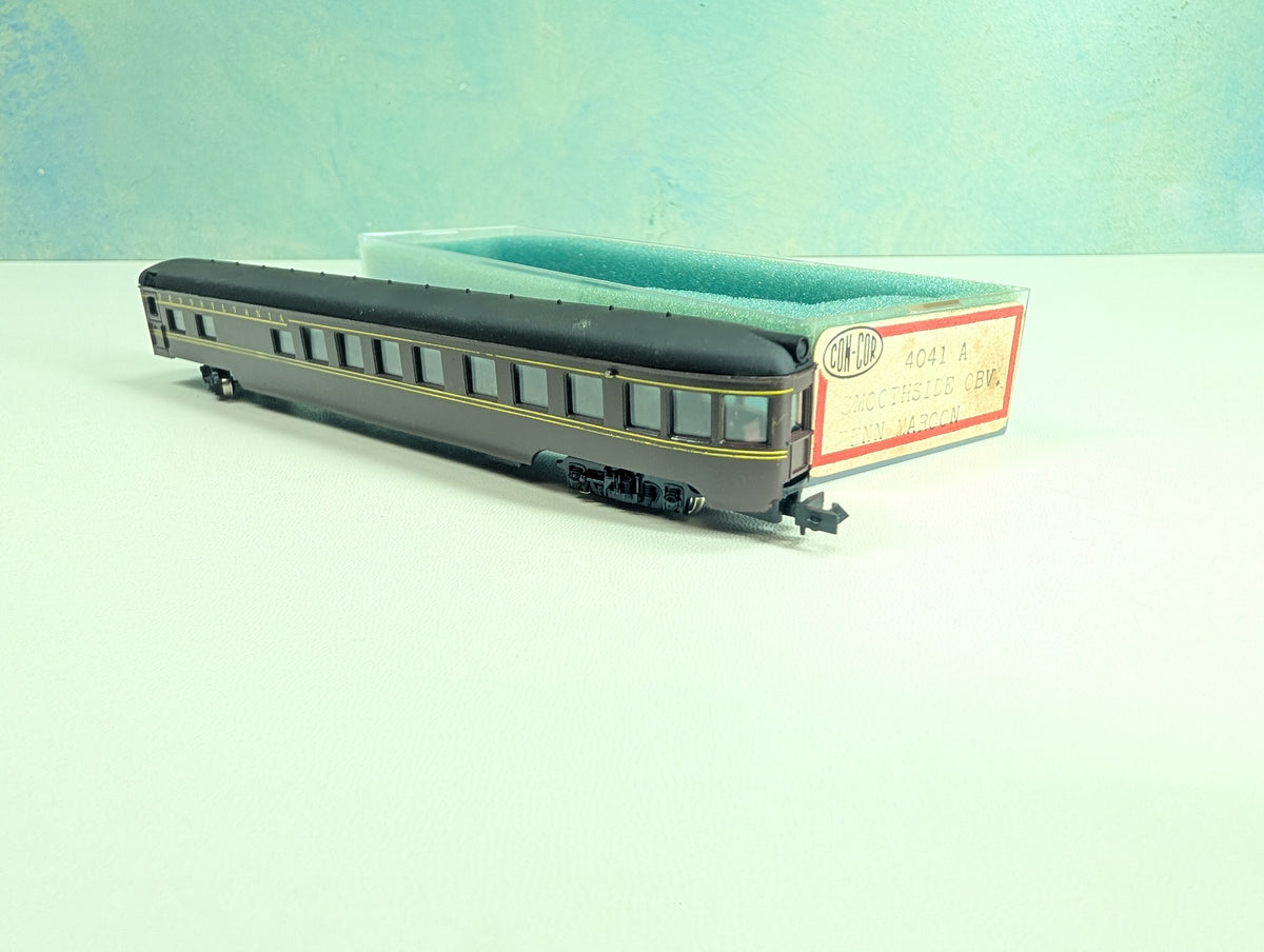 USED Con-Cor 4041 A N Scale Smoothside OBS Passenger Car Pennsylvania