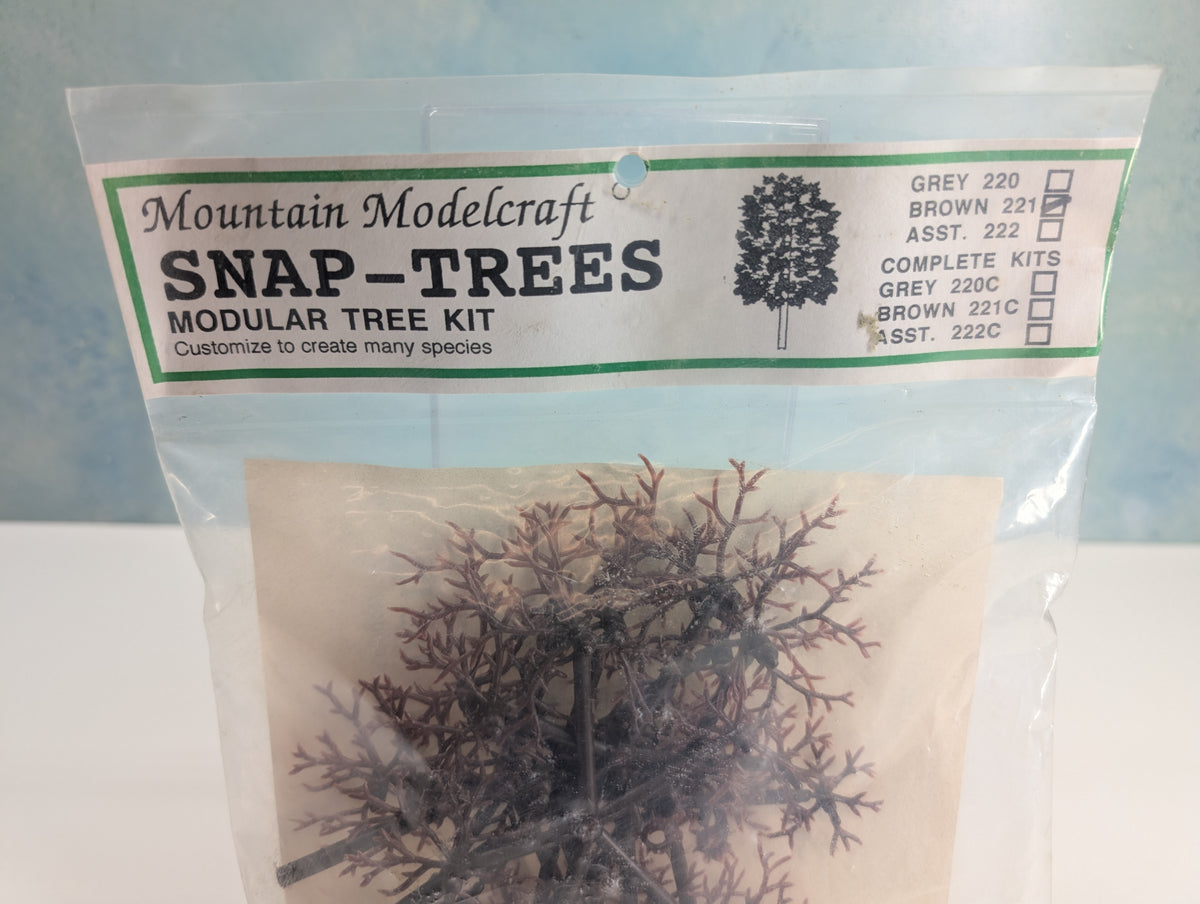 USED Mountain Modelcraft 221 MULTI Scale Snap Trees Modular Tree Kit - Brown