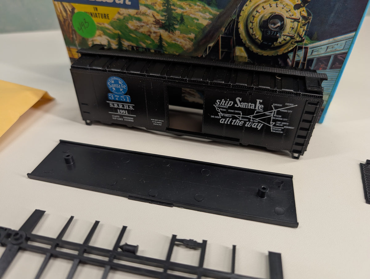 USED Athearn HO Scale 40' Box Car California Limited SBRHS #1991 Santa Fe Steam Excursion