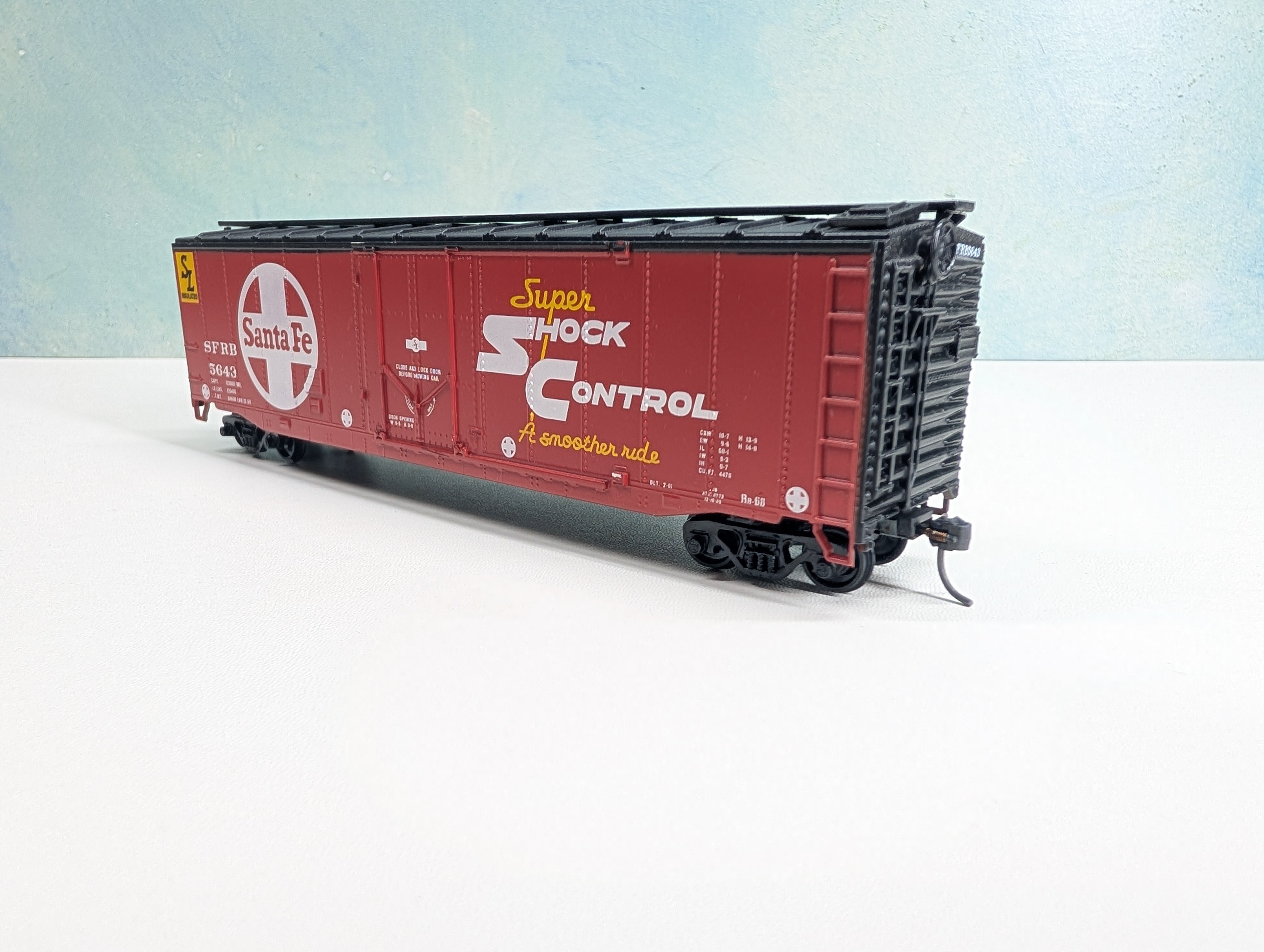 USED Athearn HO Scale 50' PD Box Car Santa Fe SFRB #5643