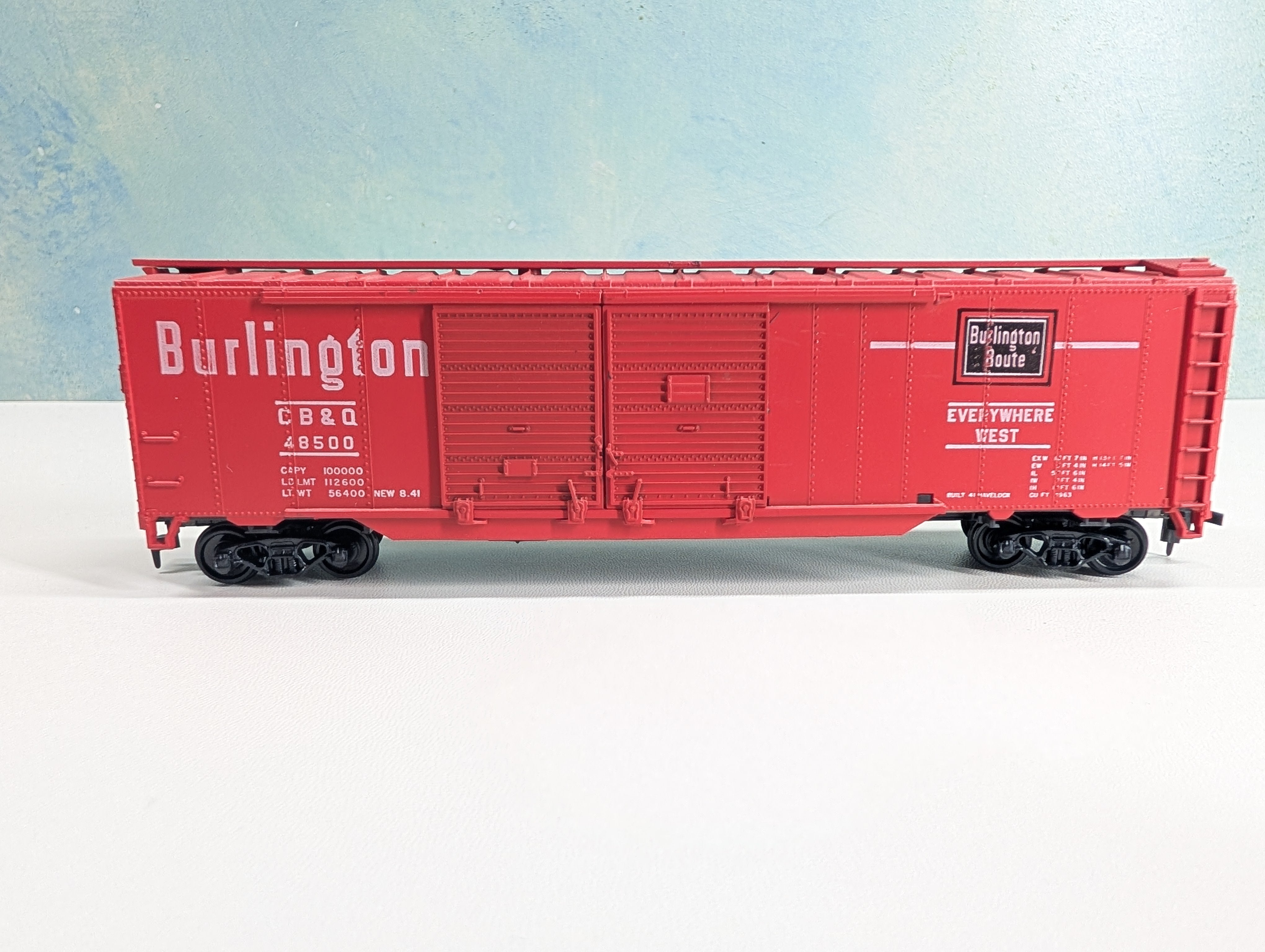 USED Athearn HO Scale 50' DD Box Car Burlington CB&Q #48500