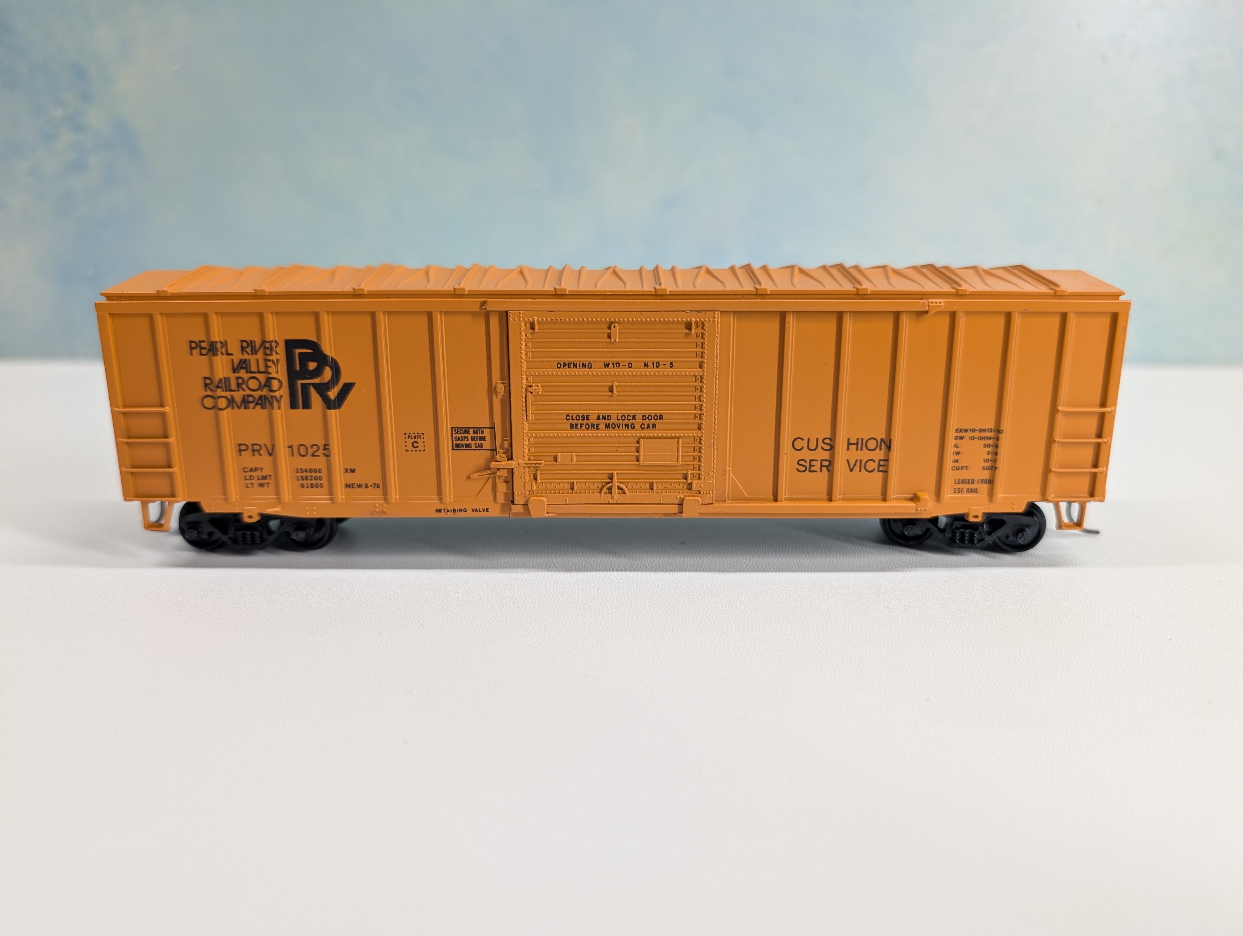 USED Athearn HO Scale 50' ACF Box Car Pearl River Valley Railroad PRV #1025 Bev-Bel