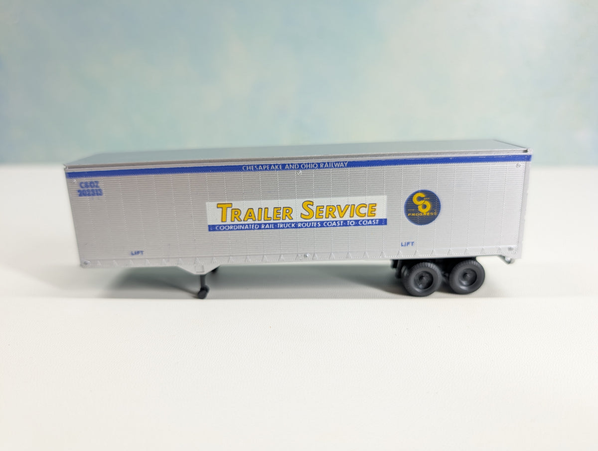 USED Athearn HO Scale 40' Trailer Chesapeake and Ohio C&OZ #202313
