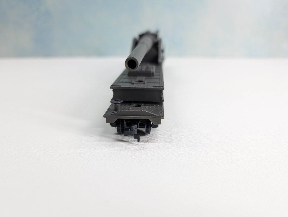 USED AHM 11114 HO Scale Big Thunder Railway Gun Car & Figures US Army 114