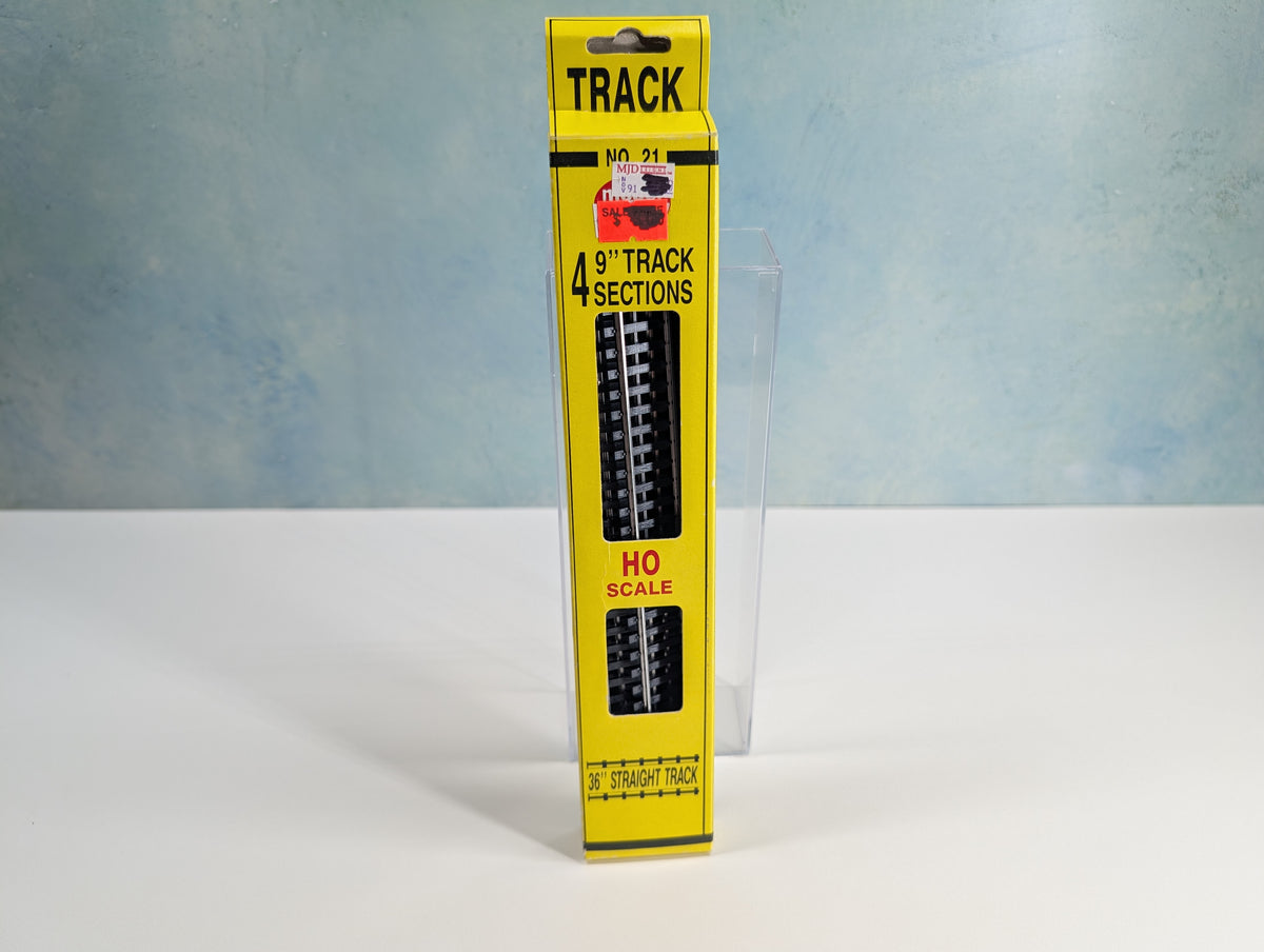 Model Power 21 HO Scale 9" Straight Code 100 Silver Track (4 pcs)