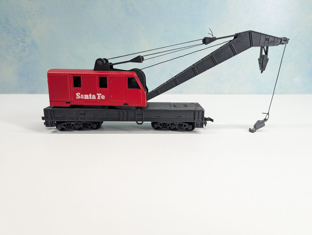 USED Tyco HO Scale Crane Santa Fe