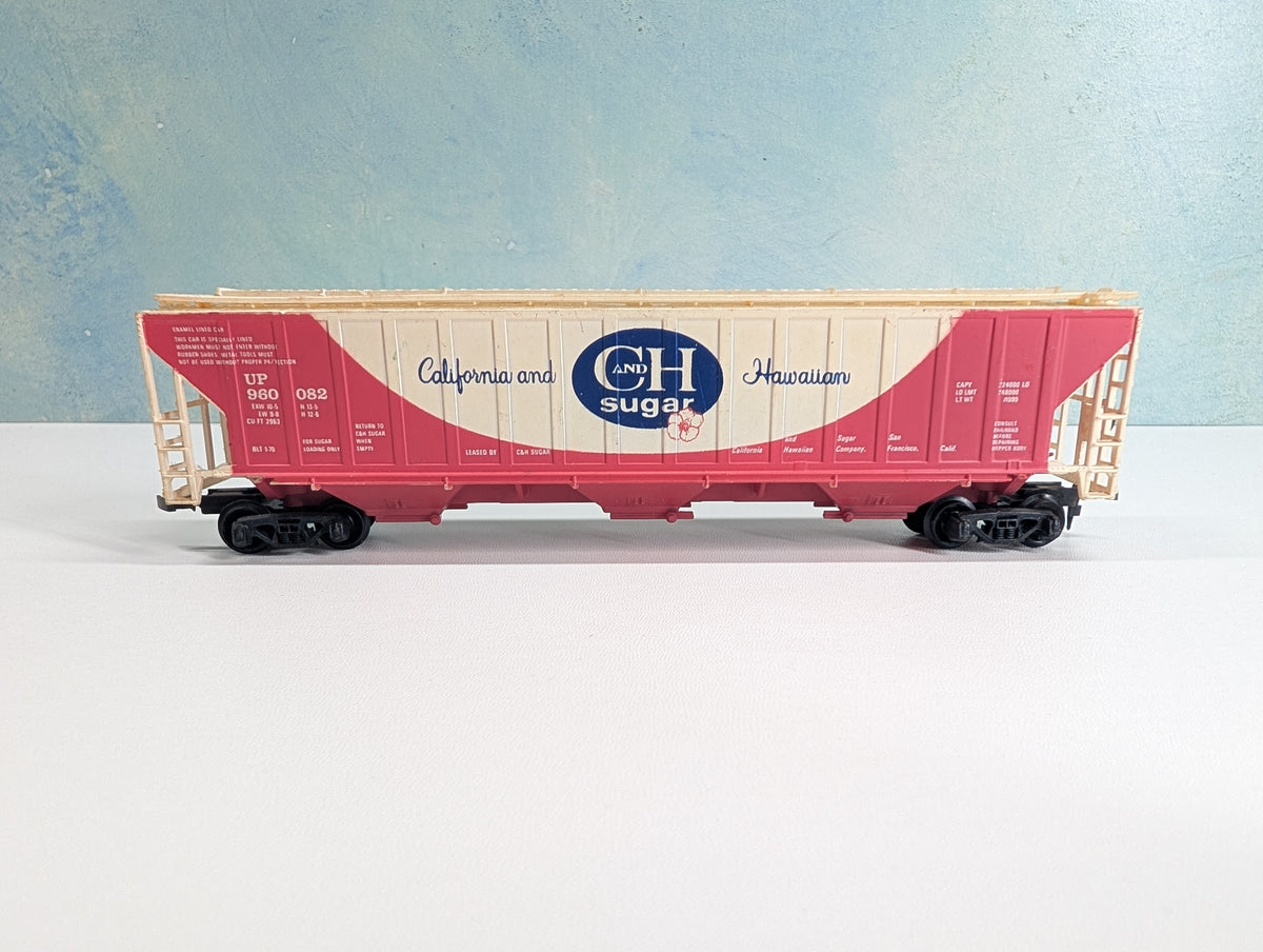 USED Tyco HO Scale Covered Hopper California & Hawaiian Sugar UP #960082