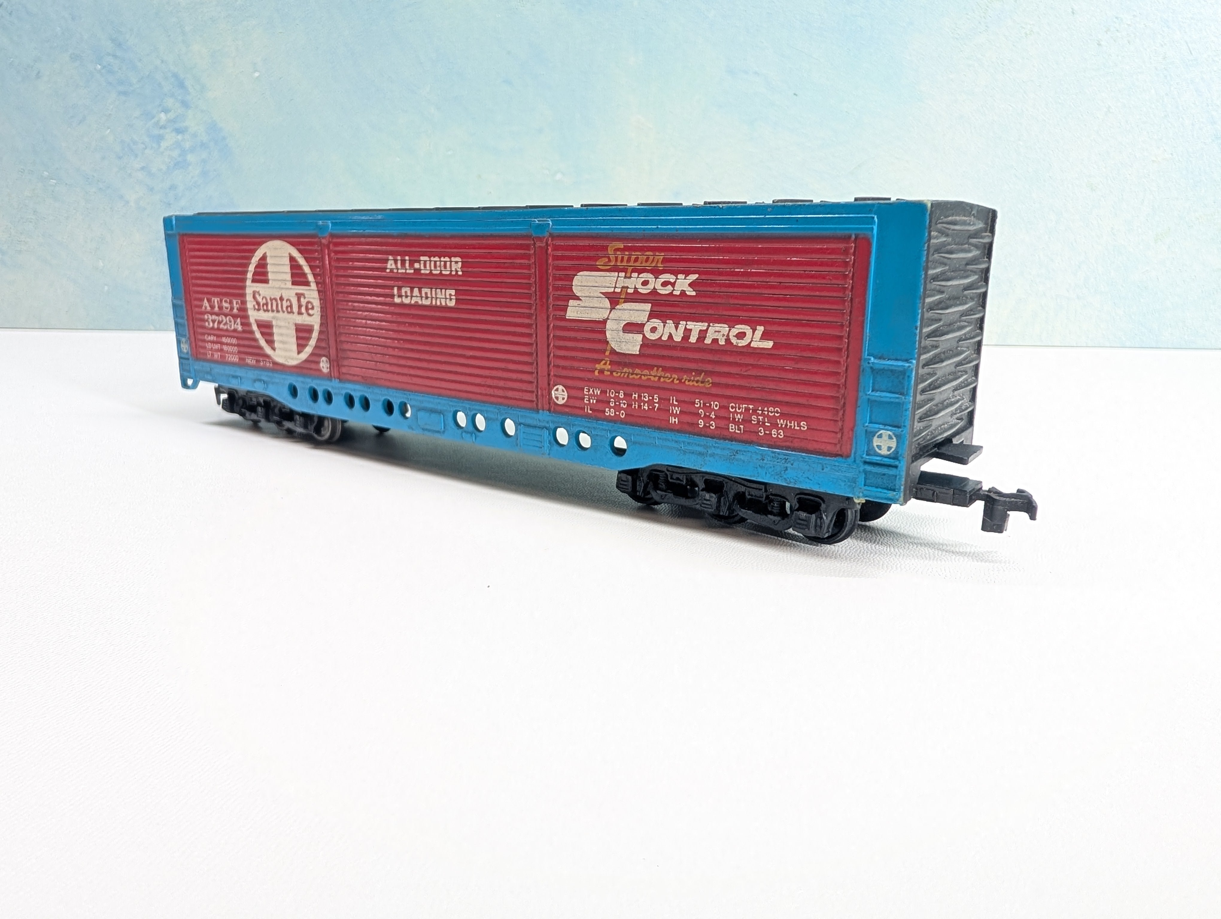 USED Bachmann HO Scale All Door Box Car Santa Fe ATSF #37294