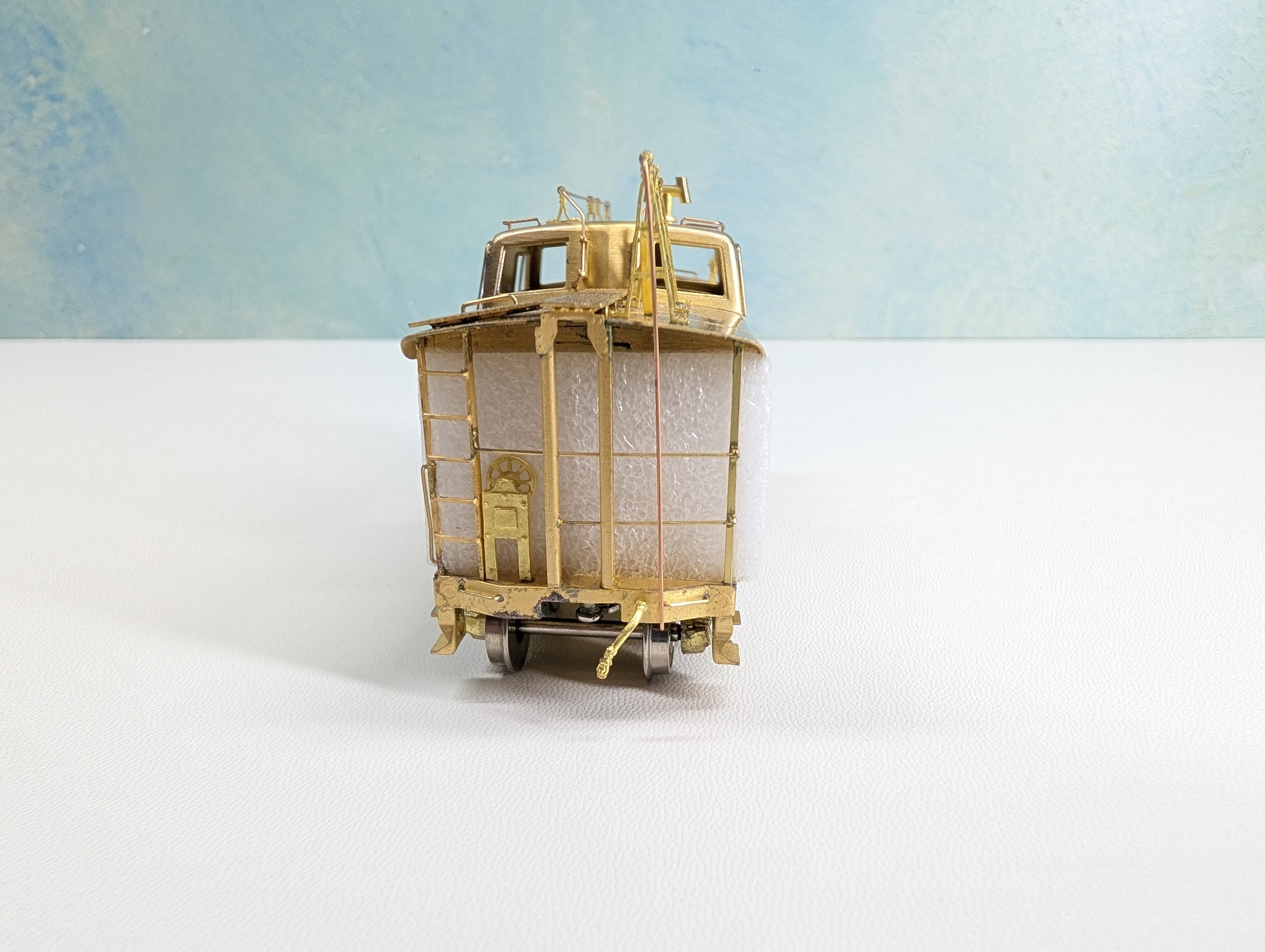 USED Alpha Models HO Scale PRR N-5C Brass Caboose w/ Antenna, Trainphone