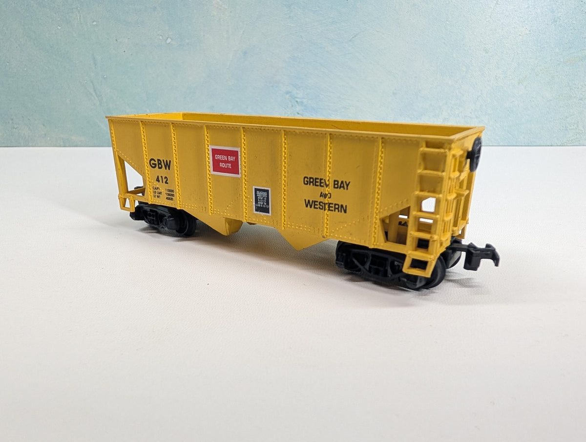 USED HO Scale 2 Bay Hopper Green Bay & Western GBW #412
