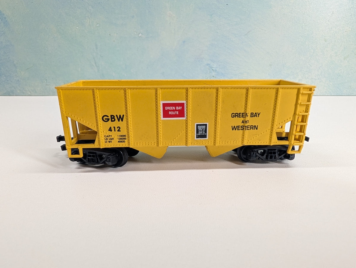 USED HO Scale 2 Bay Hopper Green Bay & Western GBW #412