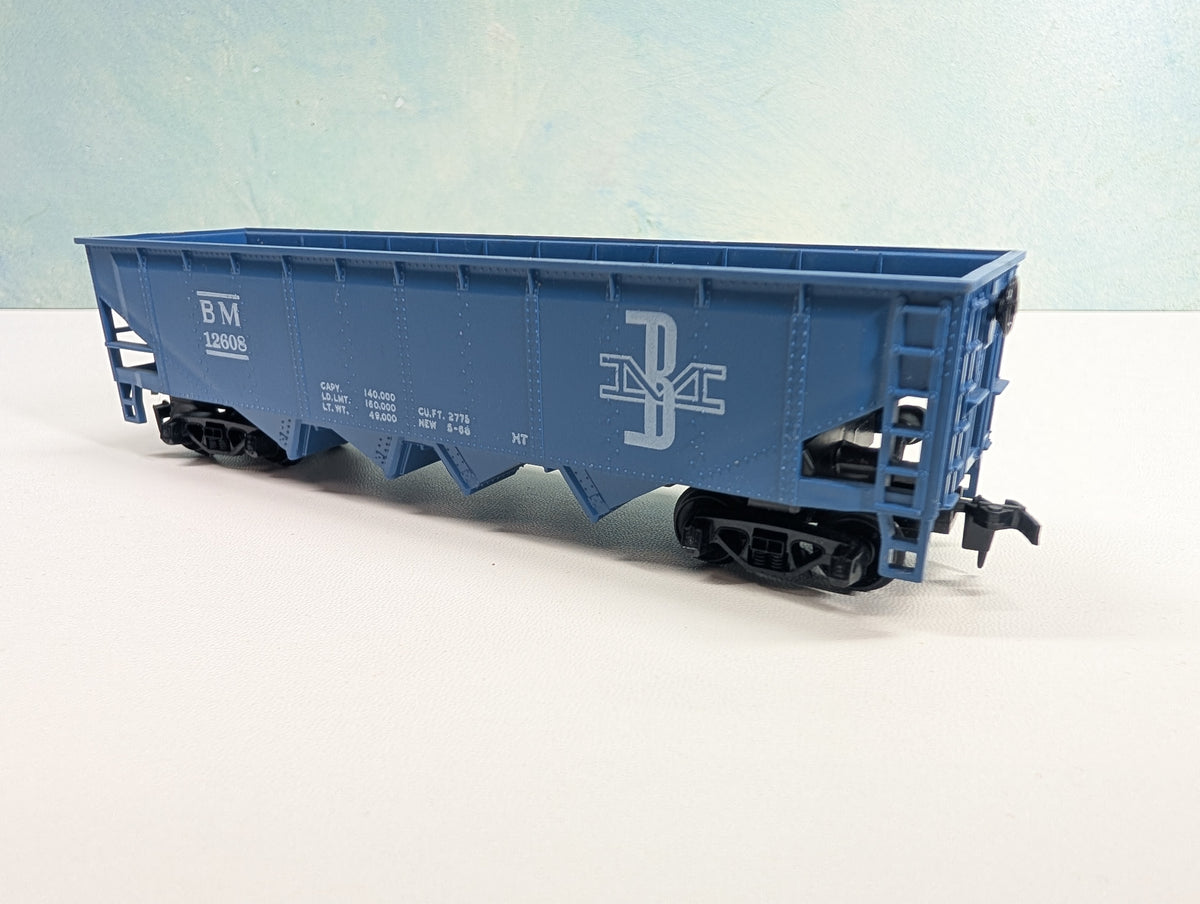 USED Tyco HO Scale Quad Hopper Boston and Maine BM #12608