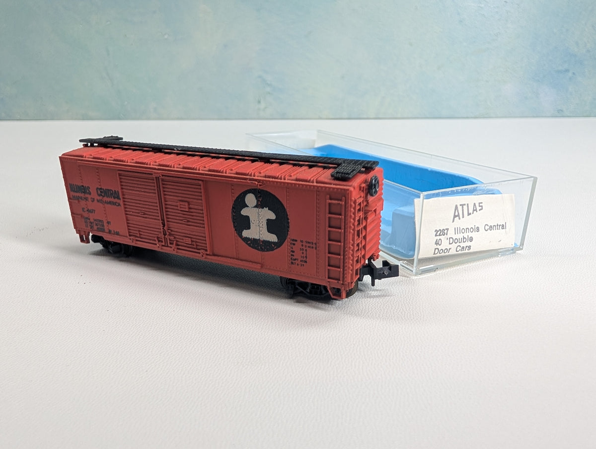 USED Atlas 2287 N Scale 40' DD Box Car Illinois Central IC #11677