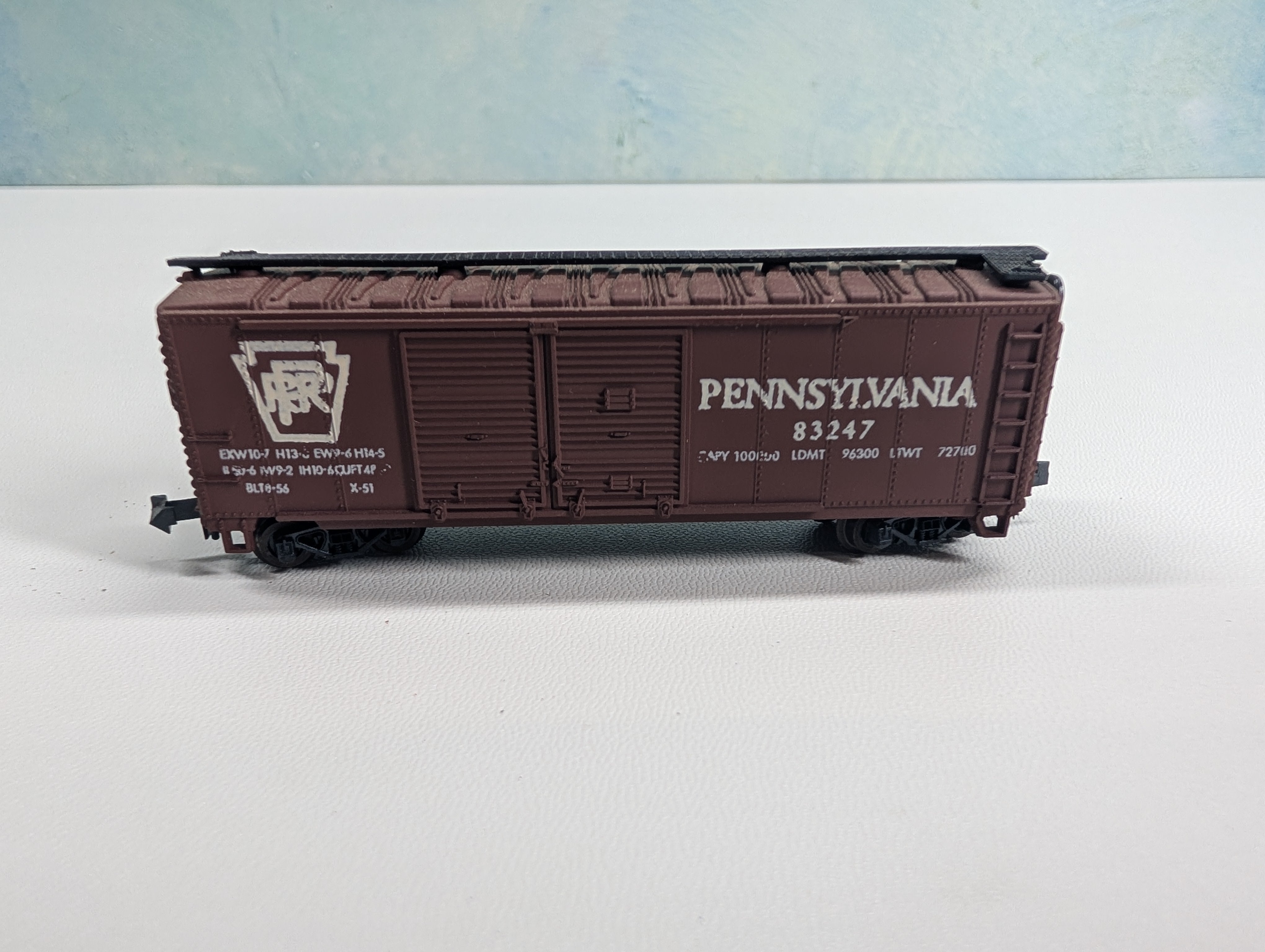 USED Atlas 2286 N Scale 40' DD Box Car Pennsylvania PRR #83247